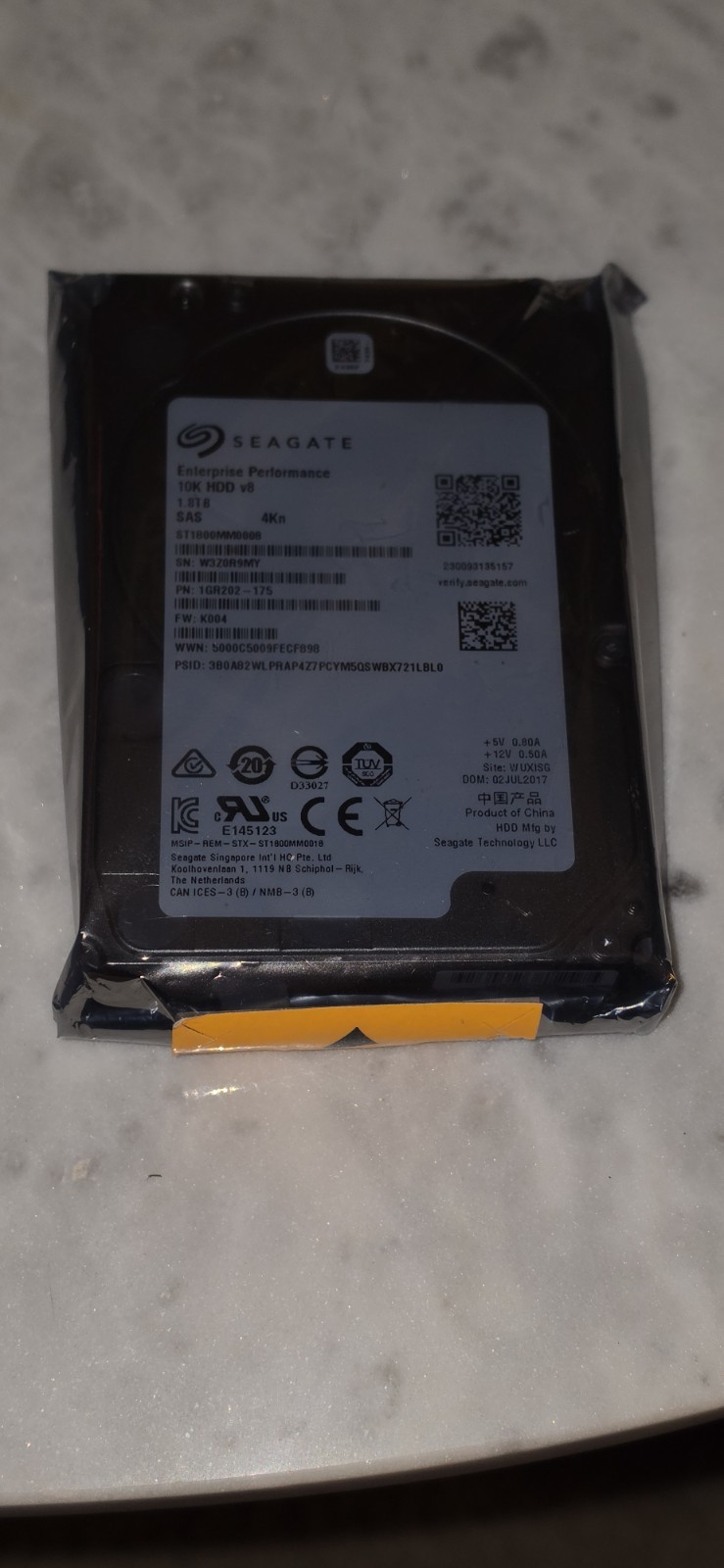 Seagate ST1800MM0008 2.5″ 1.8TB 10K SAS 12Gb/s 128MB 4KN Enterprise Hard Drive