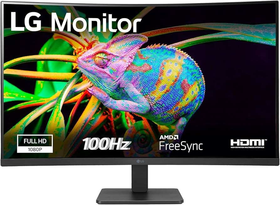 LG 32MR50C-B 32 In Class Full HD Curved Screen LCD Monitor