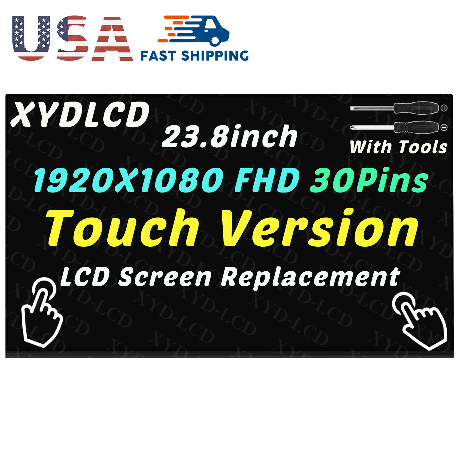 23.8in for Dell OptiPlex 7470 AIO Borderless FHD LCD Touch Screen Display 30Pins