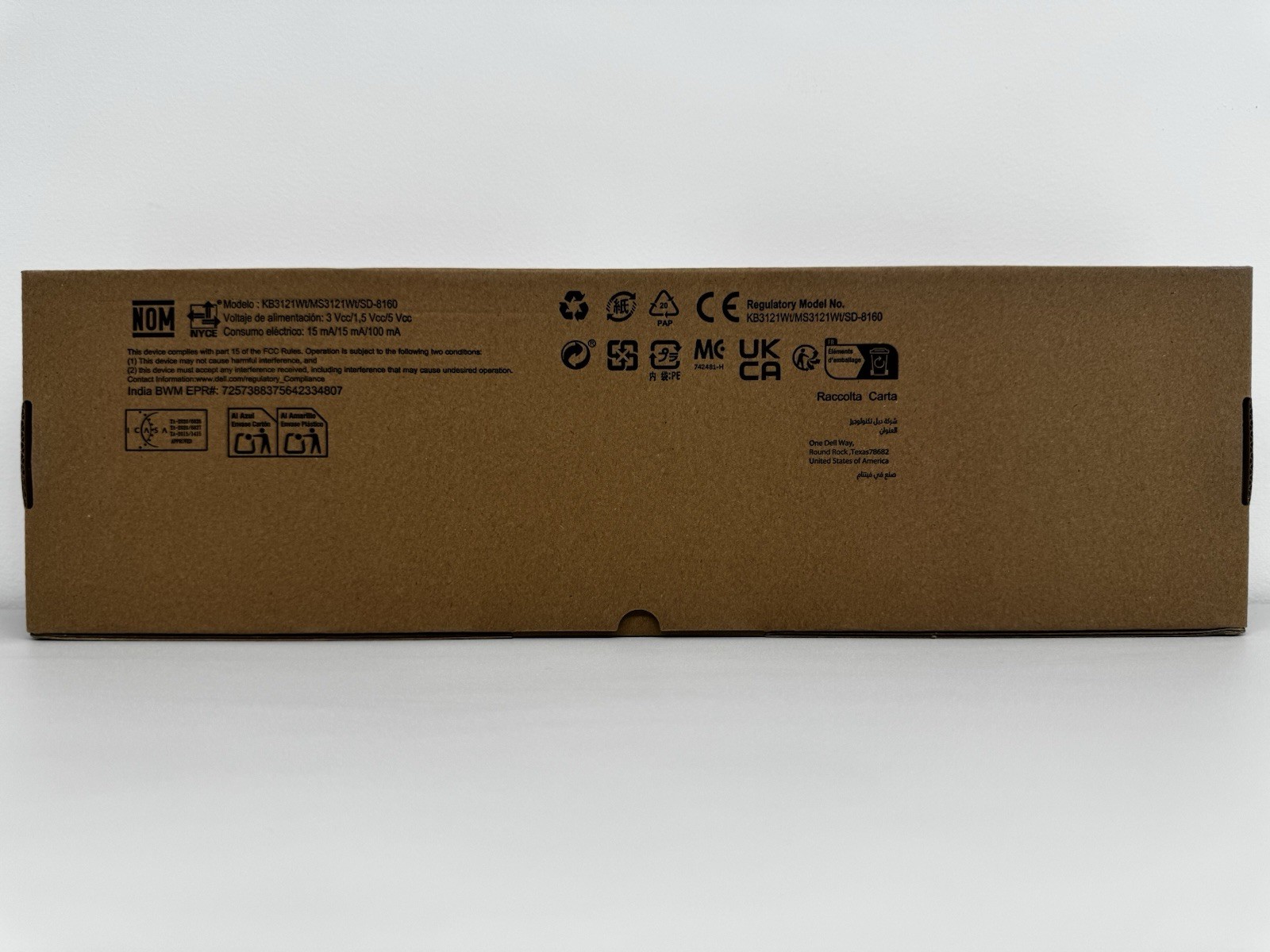 NEW – DELL Pro Wireless Keyboard and Mouse – KB3121WT – US English – Black
