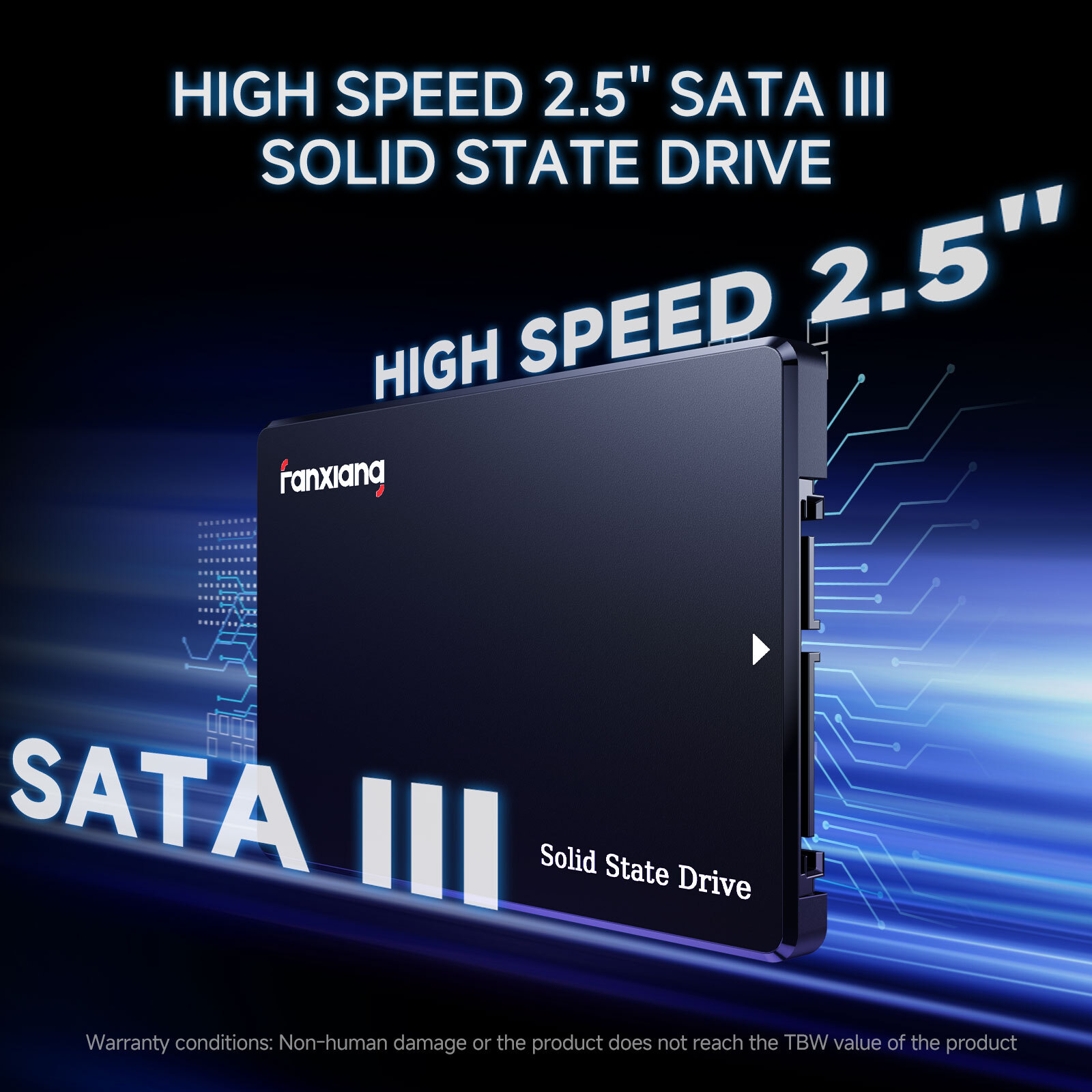 Fanxiang 512GB 2.5” SATA III SSD 560MB/s Internal Solid State Drive For Mac PC