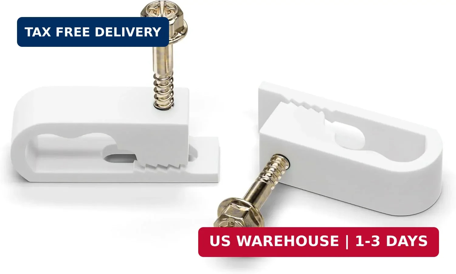 THE CIMPLE CO Dual Cable Clips with Screws – 1/2 Inch Coaxial Cable Clamps Outdo