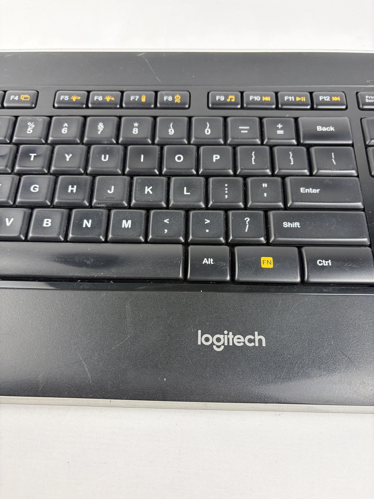 Logitech K800 Illuminated Wireless Keyboard Black – No Dongle, Tested