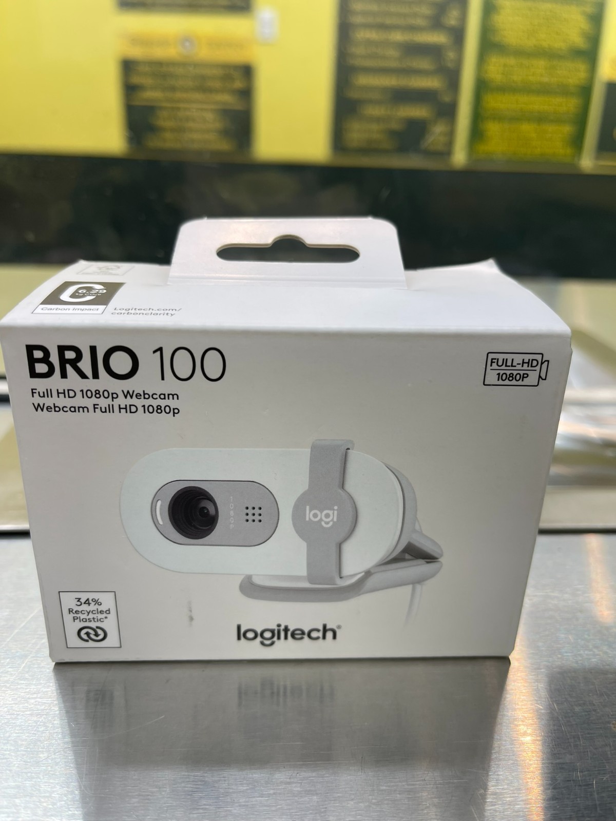 Logitech Brio 100 – 1080p Full HD Webcam for Meetings and Streaming New Sealed