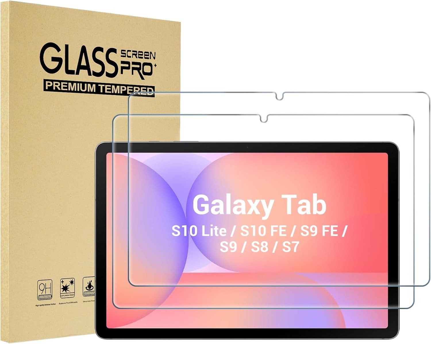 (2 Pack) Samsung Galaxy Tab S10 Lite/ Tab S10 FE Screen Protector Tempered Glass