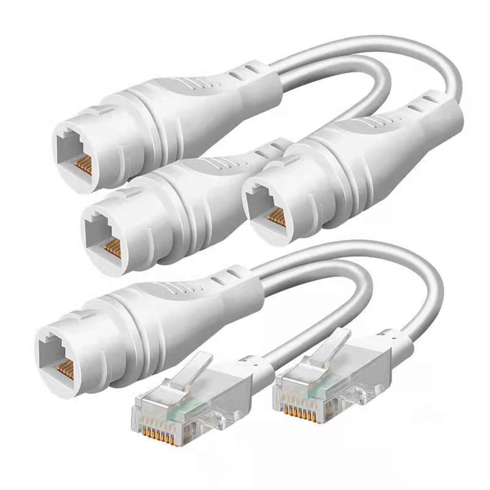 POE Splitter RJ45 2-in-1 Network Cabling Connector For Security Camera Install O
