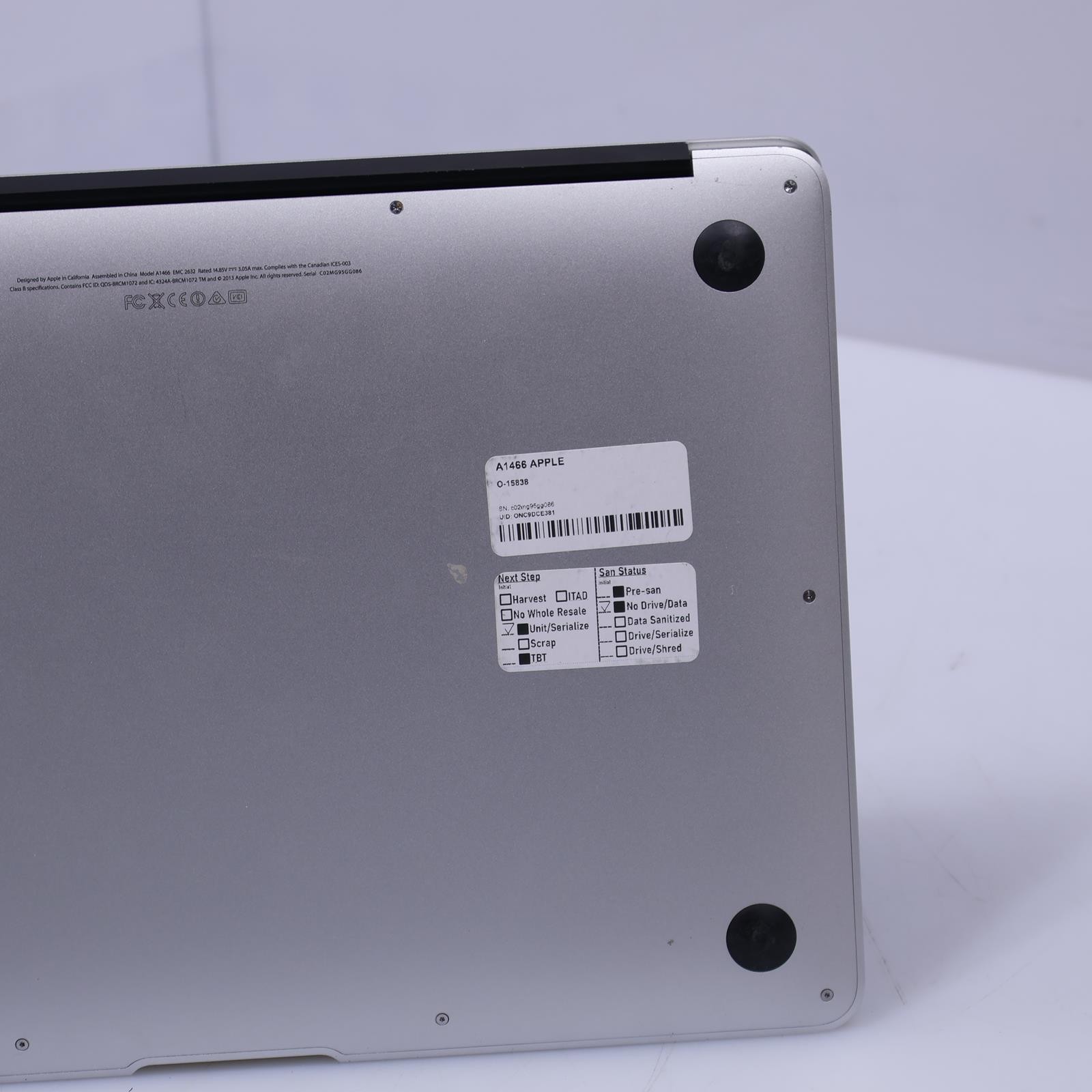 Apple MacBook Air 6,2 Intel Core i5 4th Gen 4GB RAM No Drive/OS/Battery Laptop