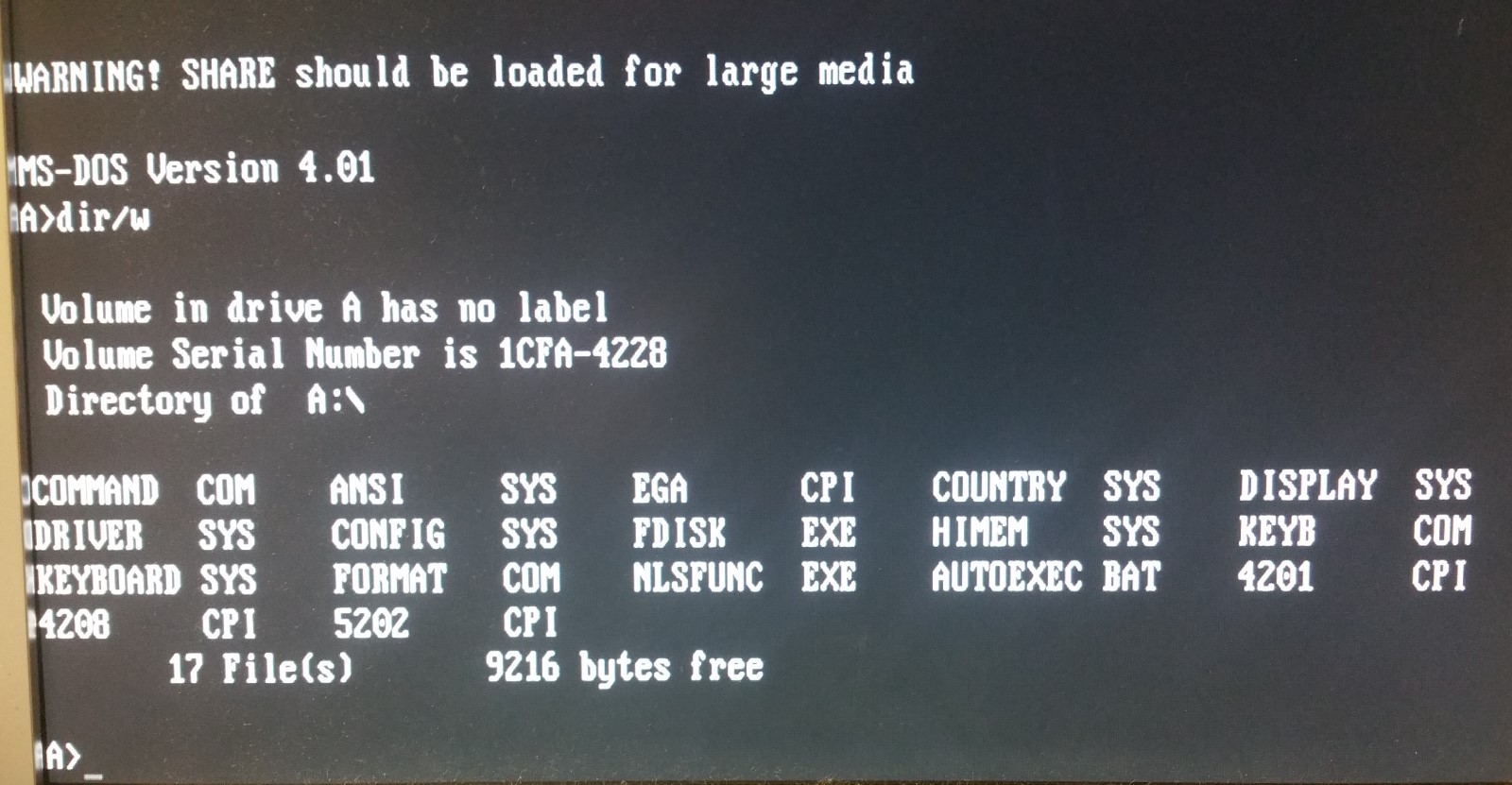 5x MS-DOS System/Boot-Disks version 2.11,3.31,4.01,5.00,6.22 on 5.25″ 360Kb Disk