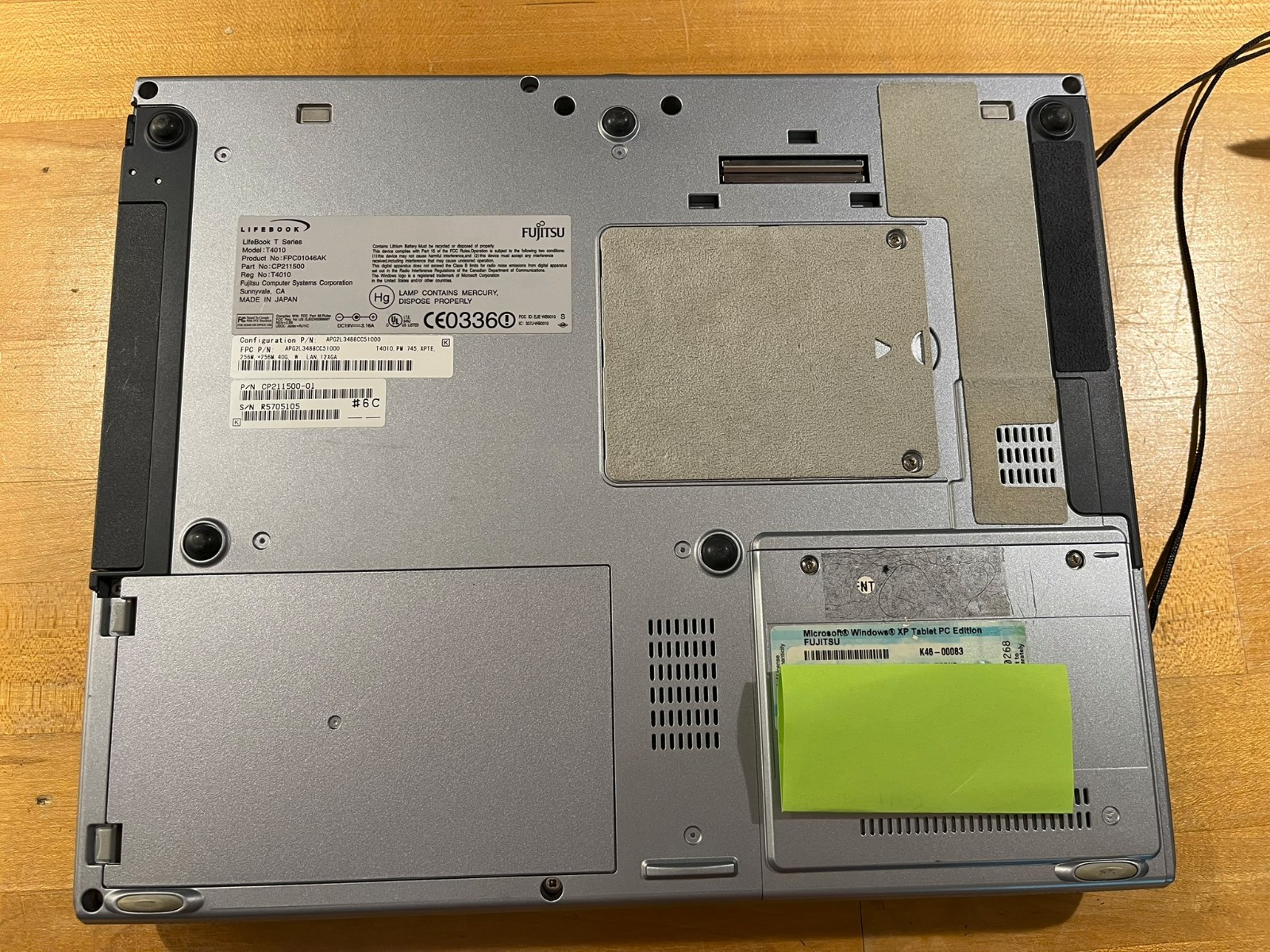 Fujitsu Lifebook T4010 Pentium M 1.8GHz 512MB *NO HDD/OS/CHARGER* Boots to BIOS