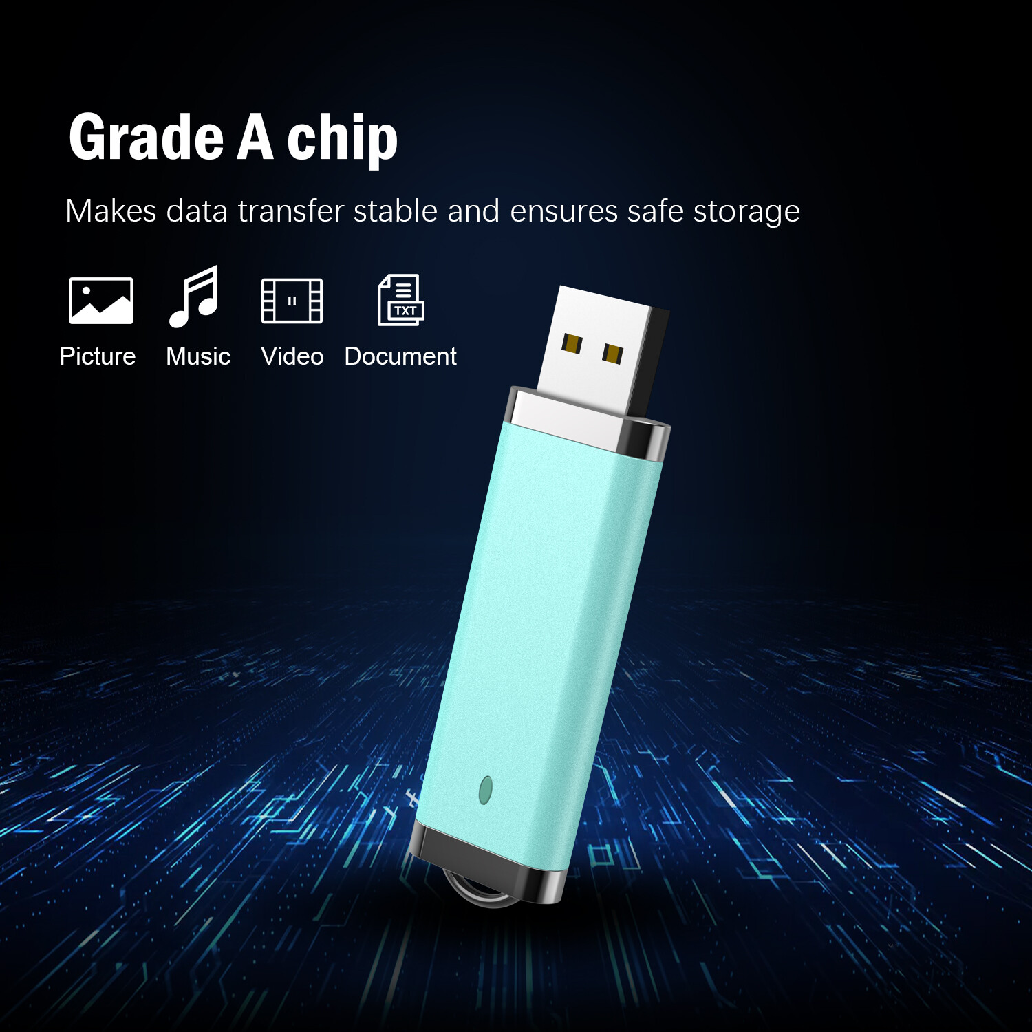 Mixed Color 3 Pack USB 2.0 32GB 64GB 3PCS Metal Flash Drive USB Memory Stick Pen