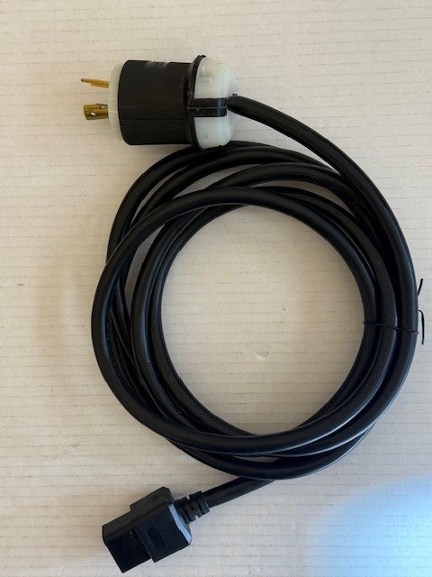 NEMA L5-20P to C19 Heavy Duty Locking Power Cord, AWG 12-3, 20A, 125Vac, SJT NEW