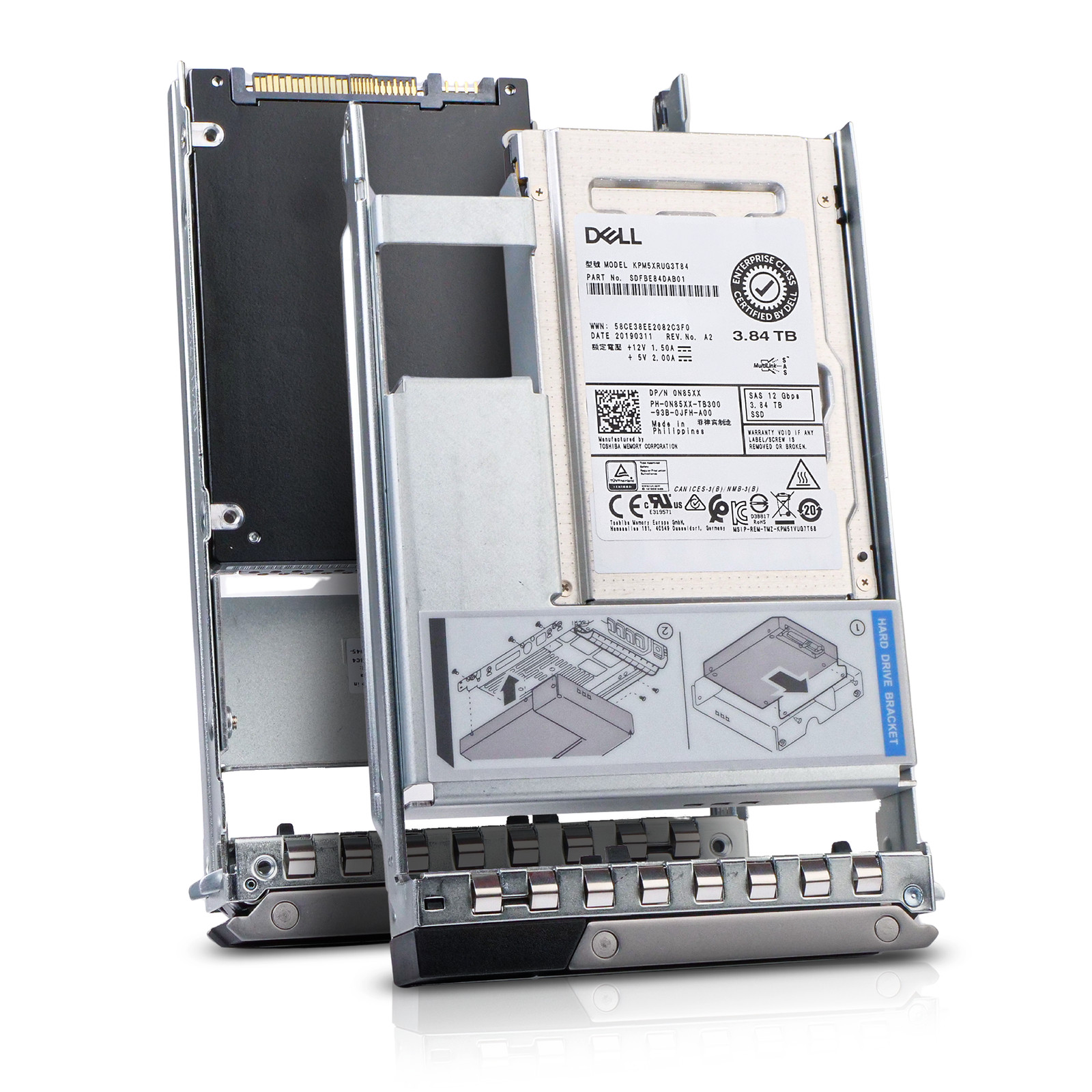 Dell 3.84TB SAS 12Gb/s 3D TLC 1 DWPD 3.5″ Read Intensive SSD 0N85XX Hybrid G16