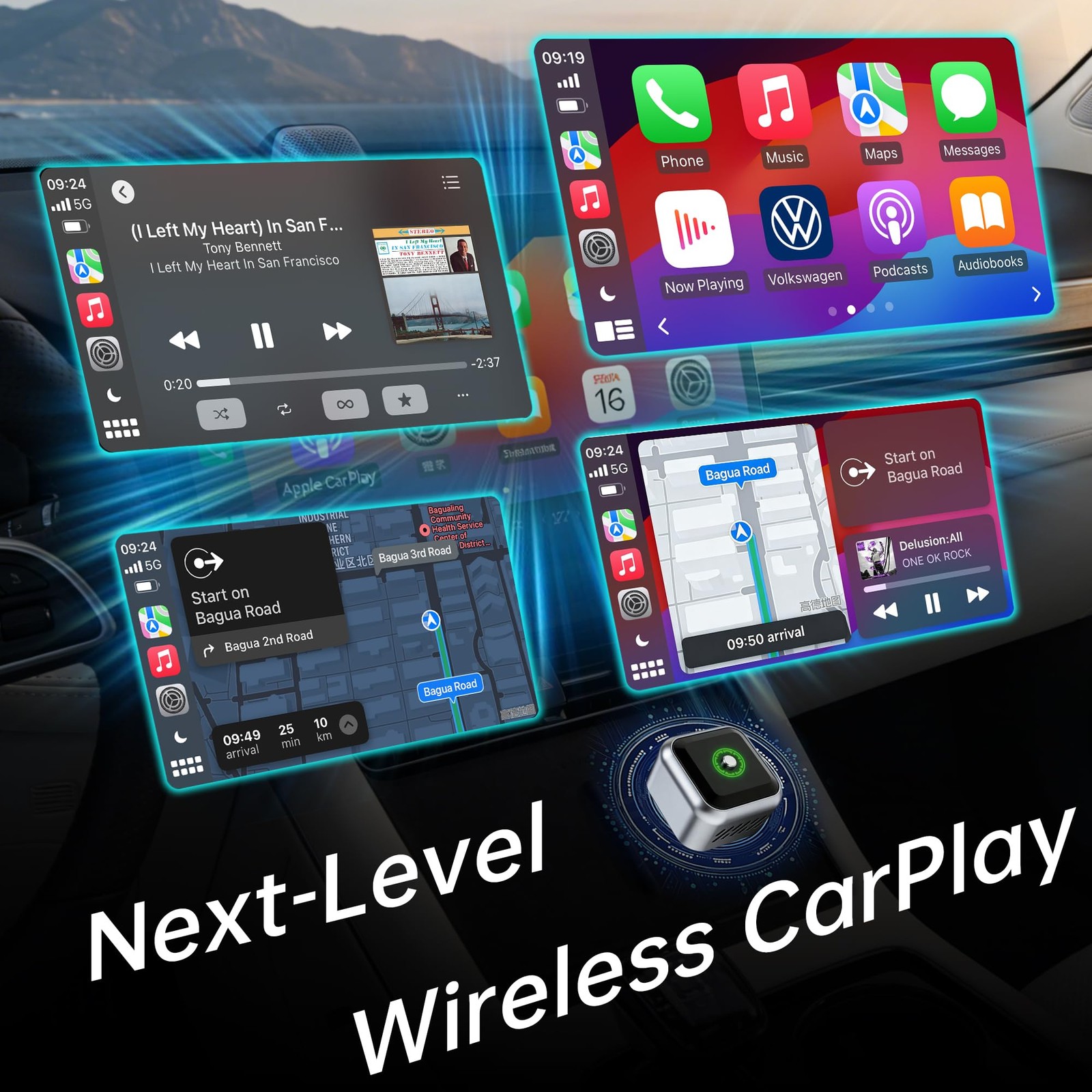 Wireless CarPlay Adapter for iPhone 2026 Upgrade, OEM-Level Stability with Li…