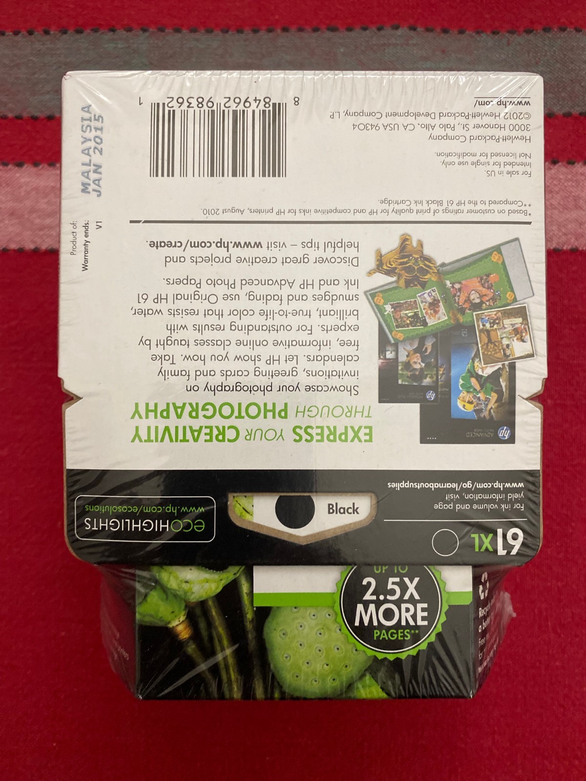 HP 61XL Black Ink Cartridge CH563WN-140 4 Pack New/Sealed Exp 1/2015