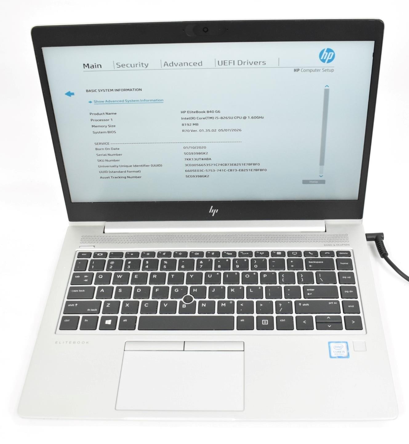 HP EliteBook 840 G6 Laptop i5-8265U 1.6GHz 8GB 256GB SSD 14″ No OS *See Issues*