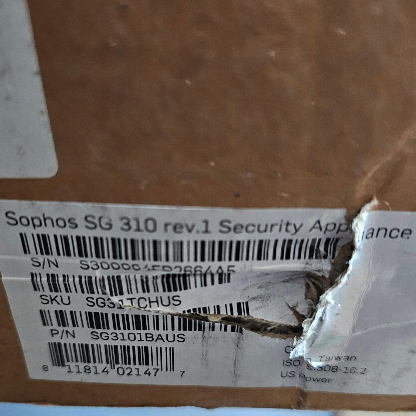 New Sophos Inc SG 310 Security Appliance FD
