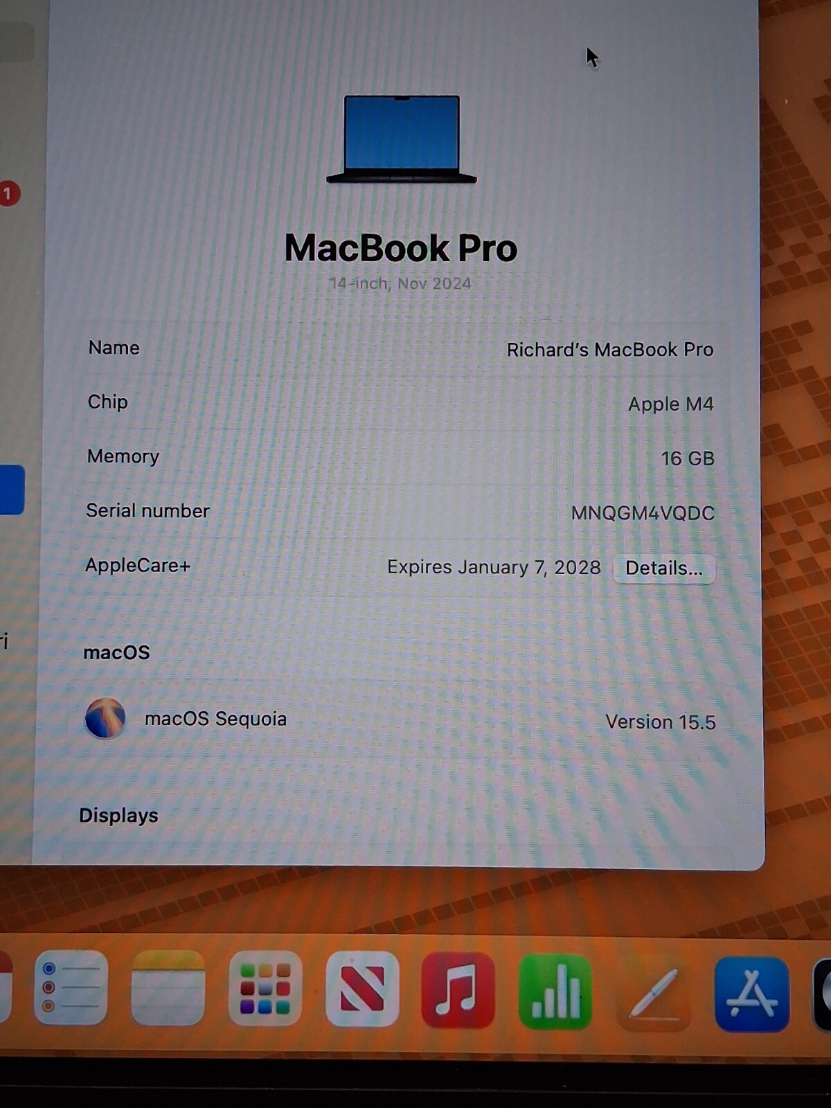 Apple MacBook Pro 14″ Apple M4 chip 16GB RAM 512GB with additional apps