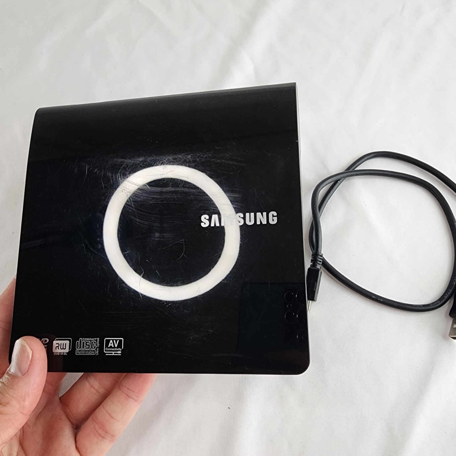 Samsung SE-208DB/TSBS Portable Slim USB DVD±RW Writer Black – Tested