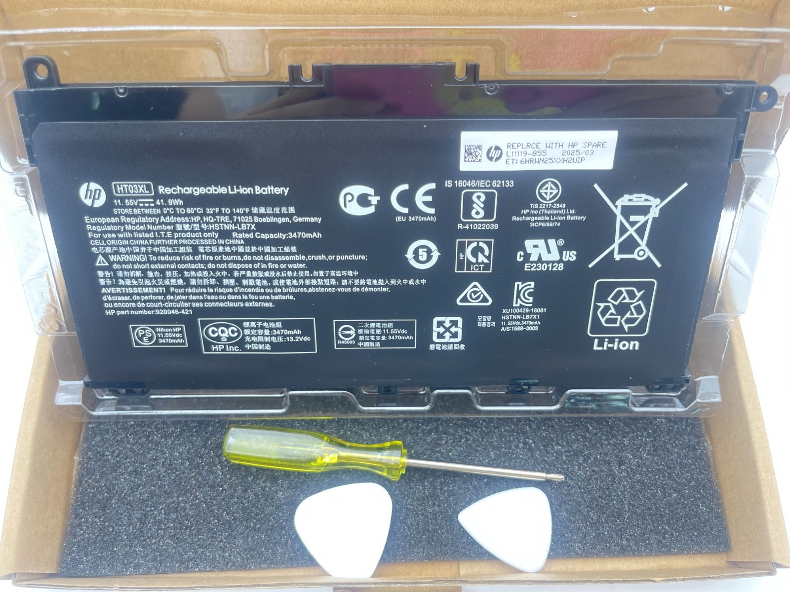 Genuine 41.9Wh HT03XL Battery for HP Pavilion 15-CS 15-DA 17-BY L11119-855