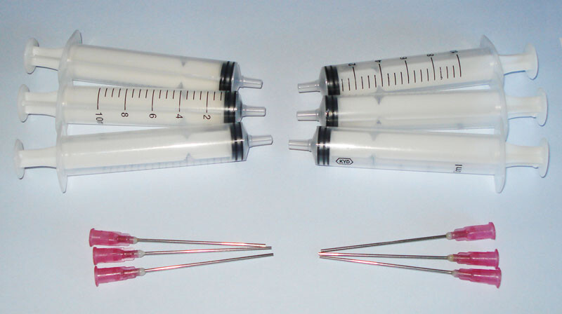 6 10ML Syringes with needles for refill ink use only