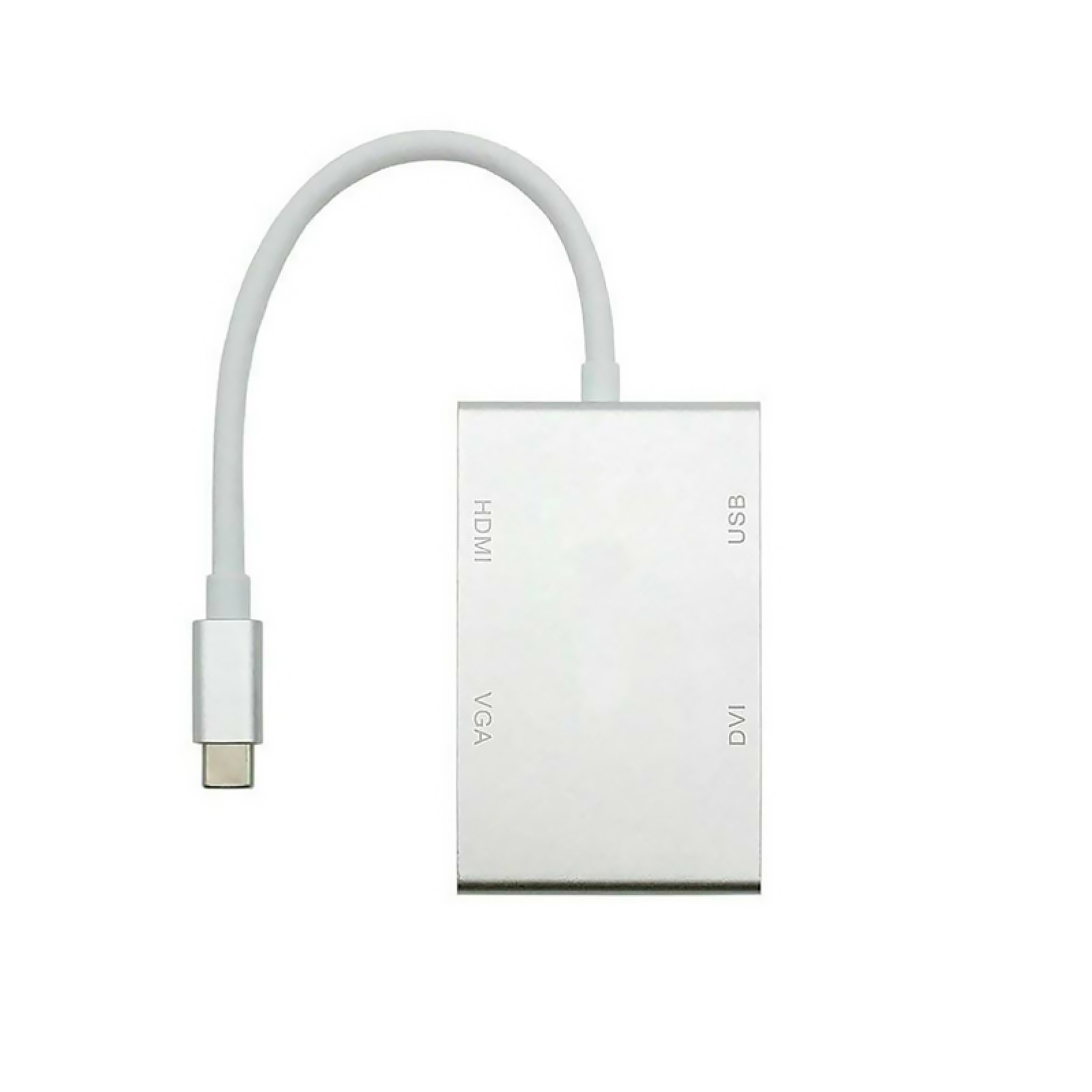 4 in 1 USB-C Type-C to 4K HDMI VGA DVI Converter USB 3.0 Port Hub Adapter Cable