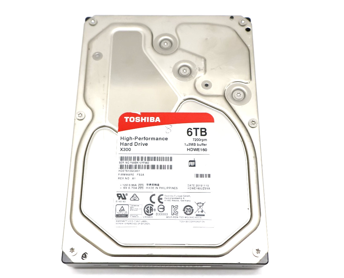 Toshiba X300 HDETS10GCA51 6TB 7200 RPM 3.5″ SATA 6 Gbps Hard Drive HDD
