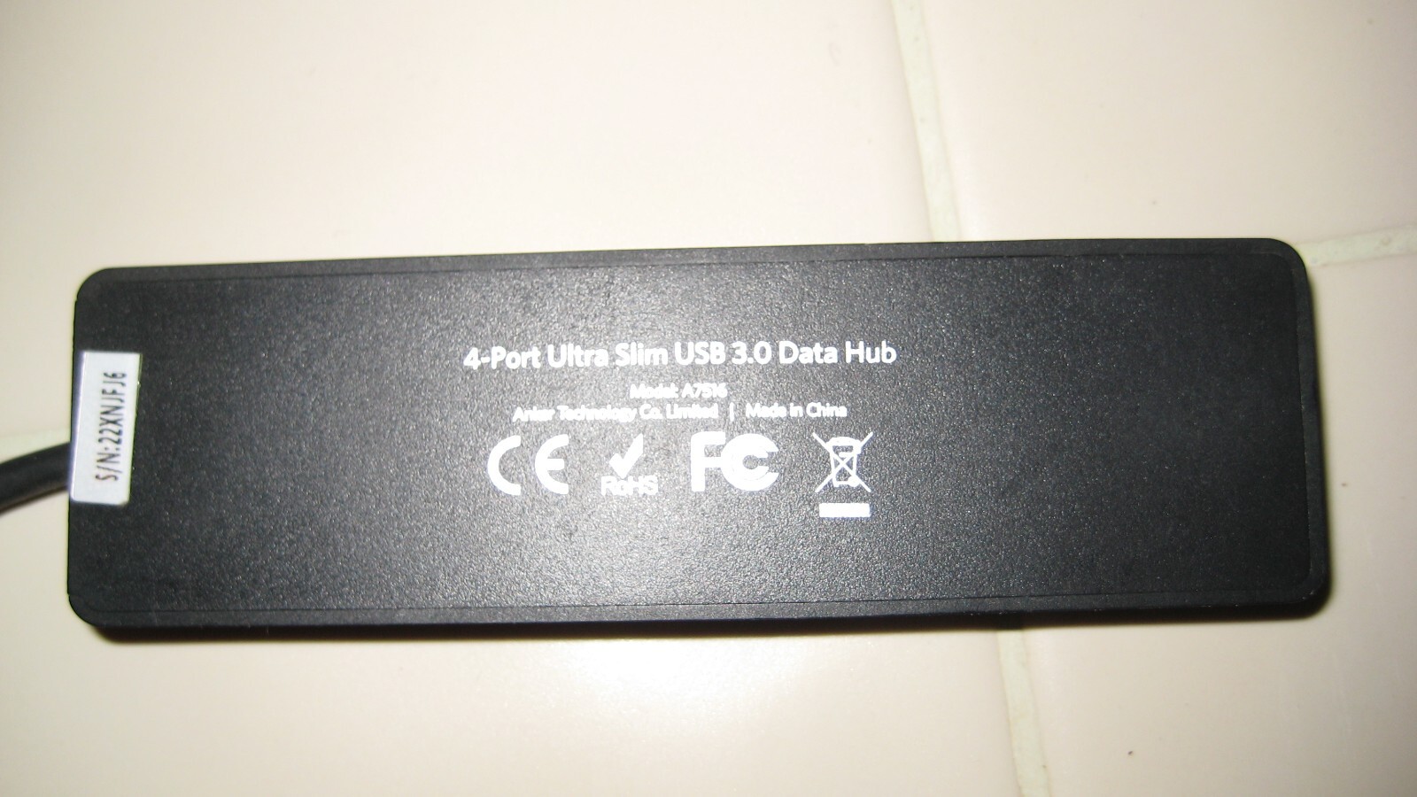 Anker 4-Port Ultra-Slim USB 3.0 Data Hub Model A7516