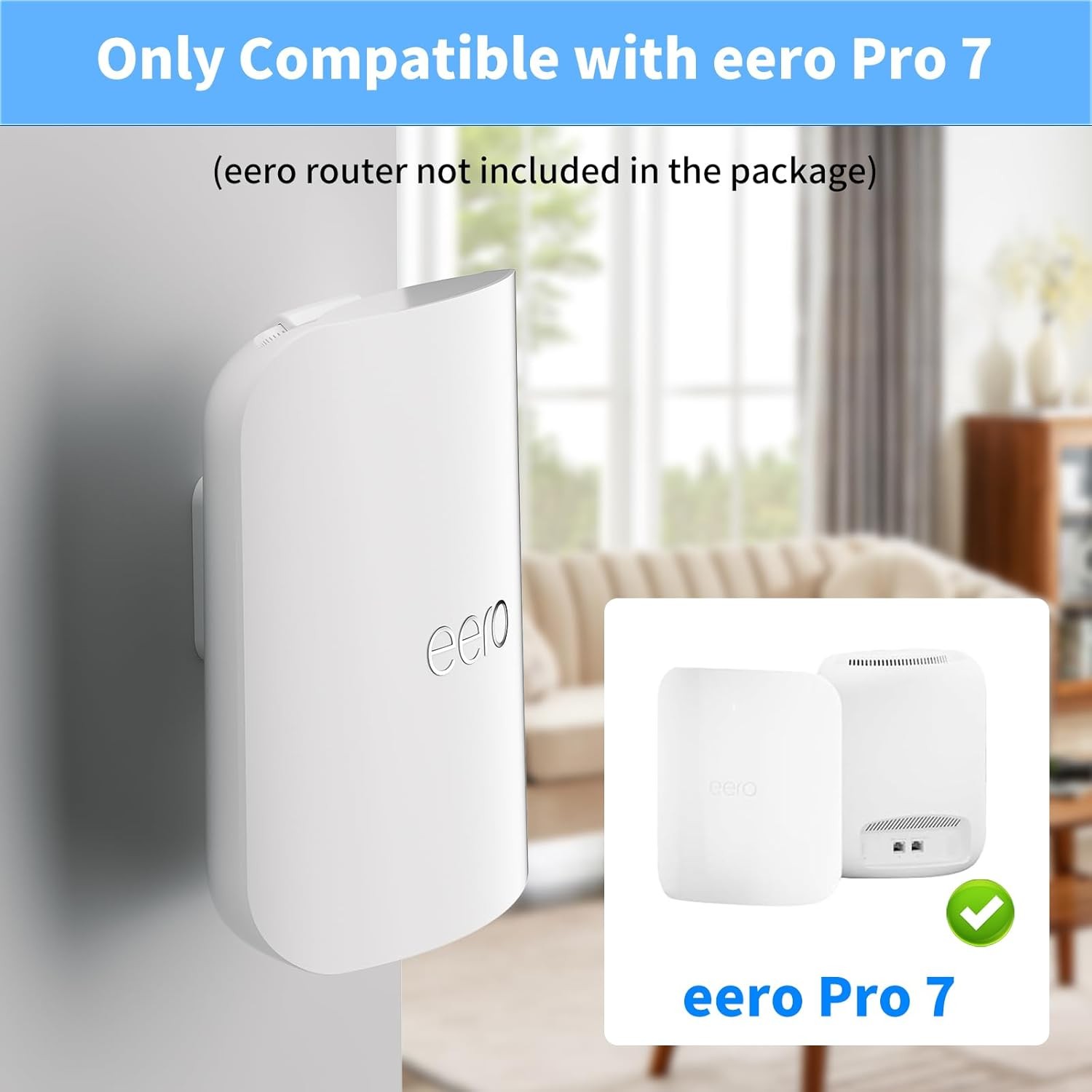 eero Pro 7 Wall Mount, Router Bracket Holder Only Compatible with eero 1 Pack