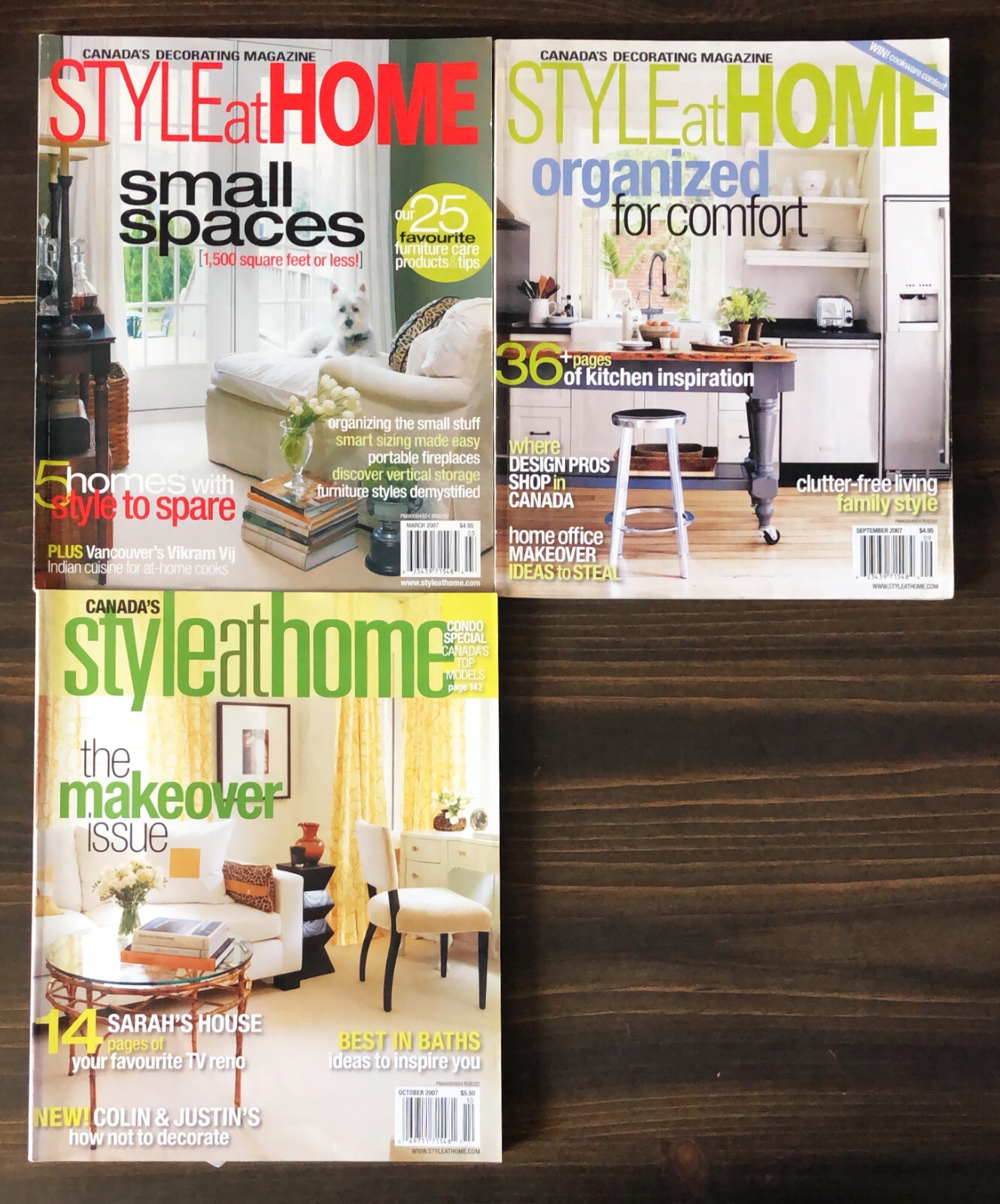 Canada’s Style At Home Magazine 2007, Lot 0f 3