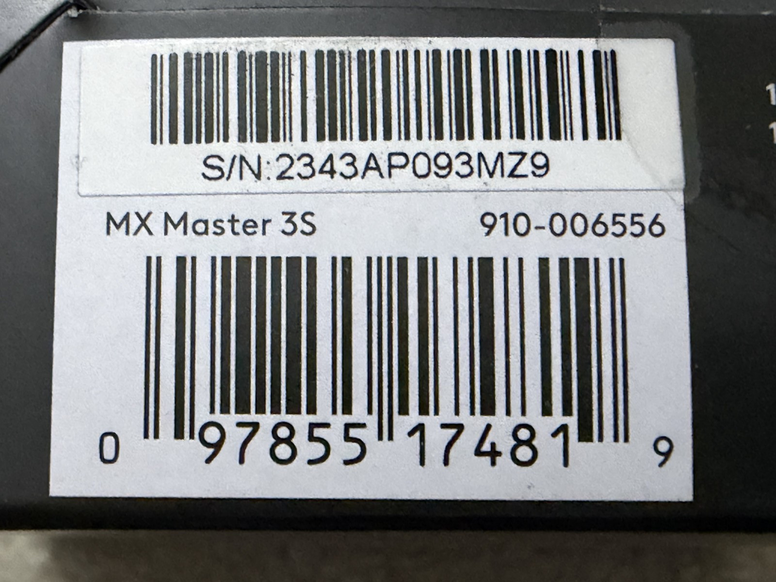 Logitech MX Master 3S Wireless Laser Mouse with Ultrafast Scrolling BLACK