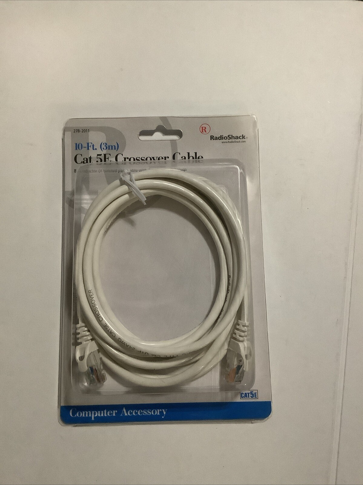 RadioShack – Cat 5E 10Ft Crossover Cable – Computer Accessory 278-2011