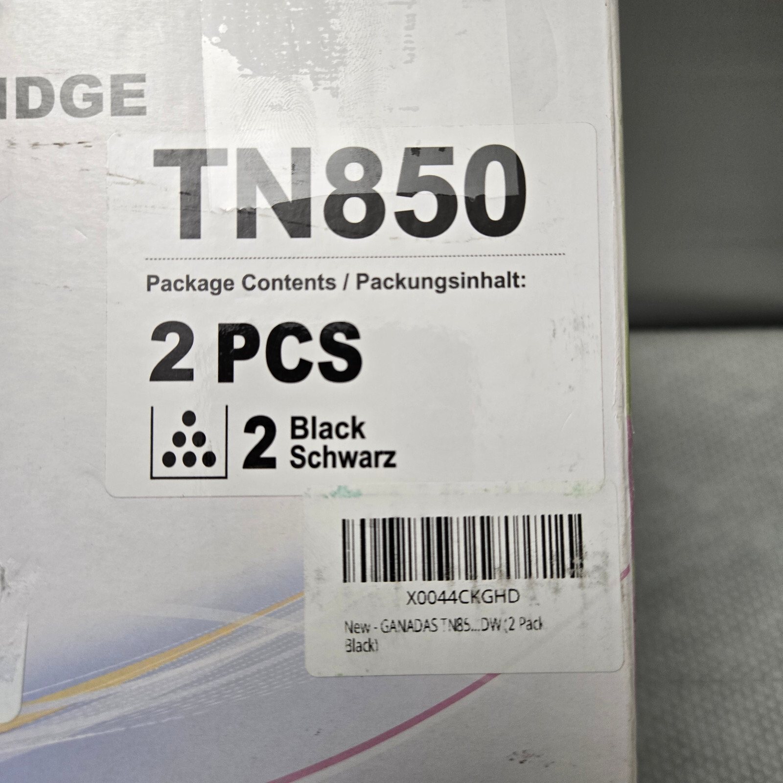 TN850 850 TN-850 2PK For Brother High Yield Black Toner Cartridge