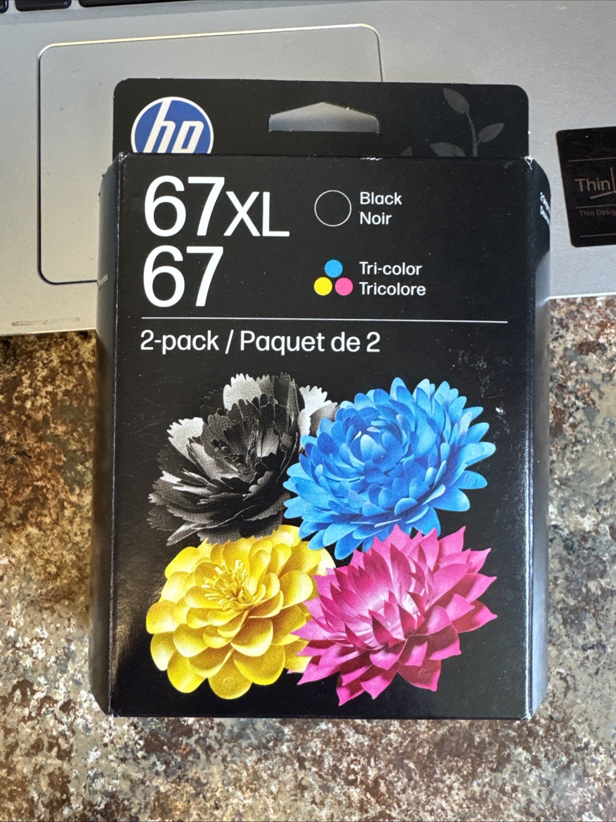 HP 67XL High-Yield Black Tri-Color Ink Cartridges Exp. 11/2027 FREE SHIPPING