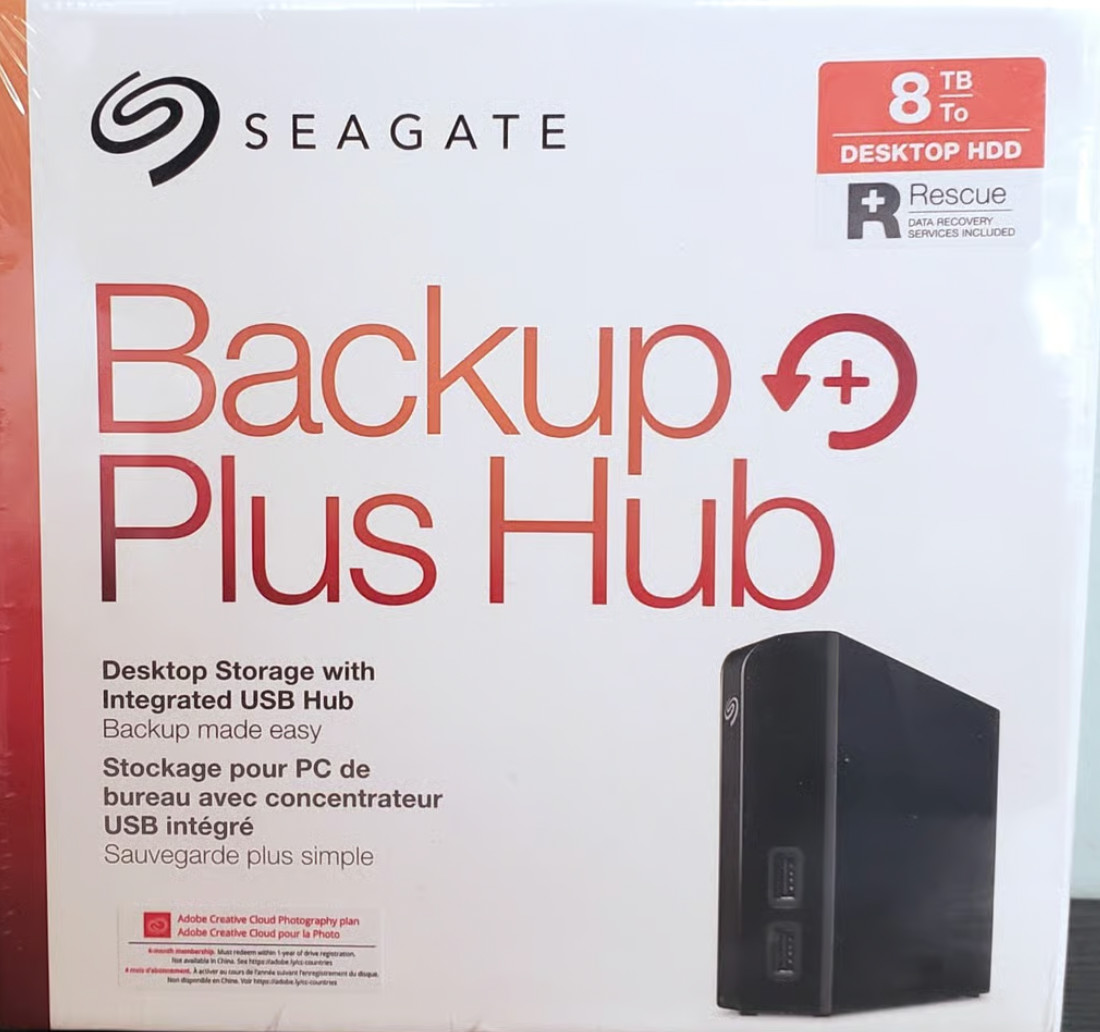 Seagate Backup Plus Hub 8 TB External Hard Drive – Black