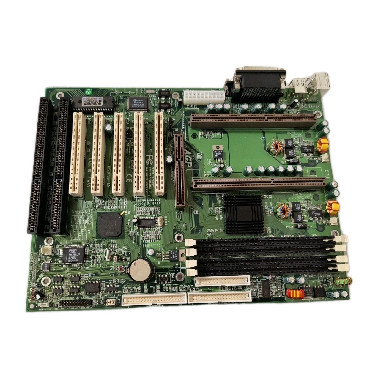 VINTAGE RETRO ECS BXAD R 1.0 DUAL SLOT 1 ATX MOTHERBOARD MBMX42