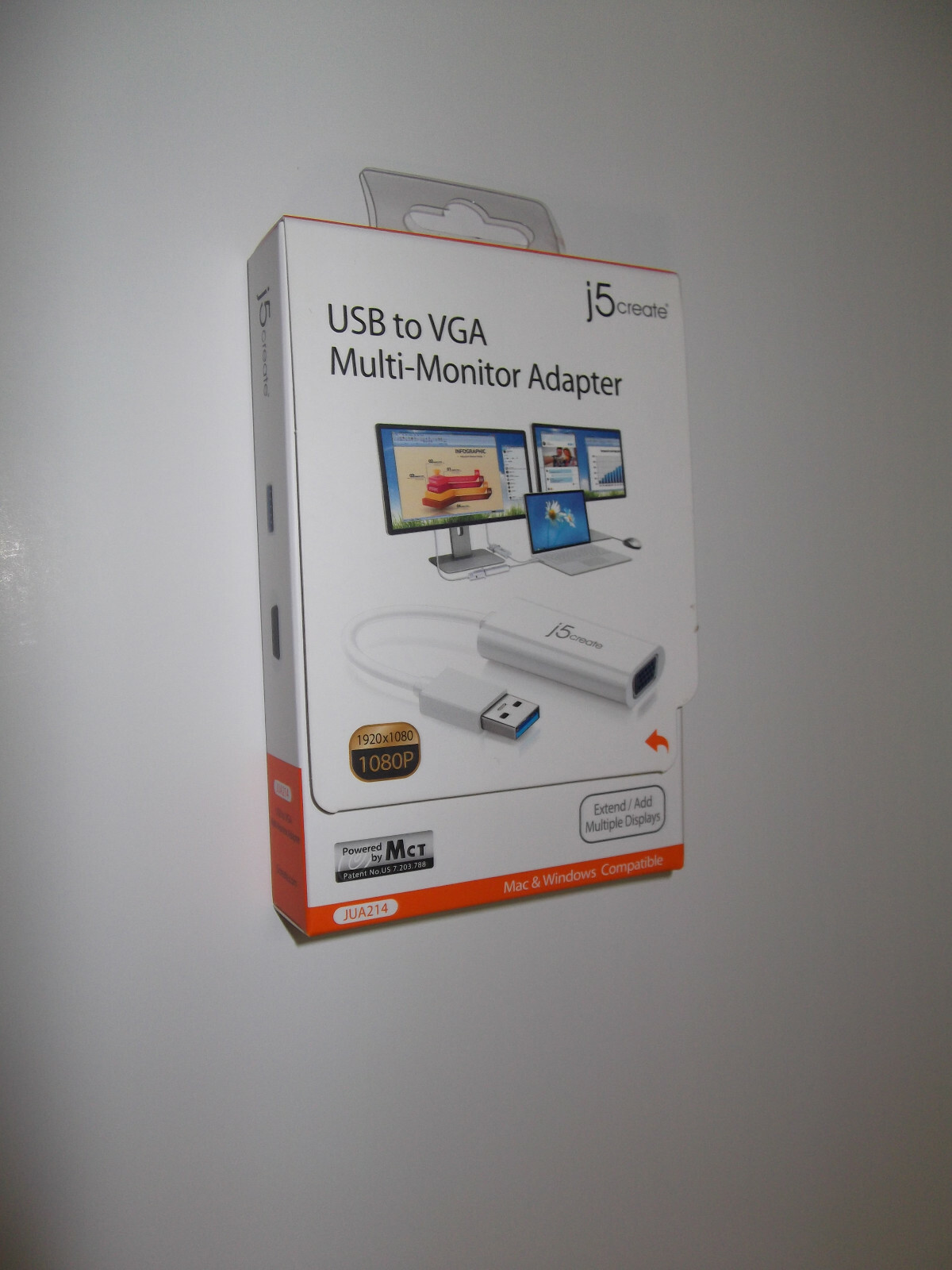 NEW j5create USB to VGA Multi-Monitor Adapter JUA214 For Windows And Mac OS