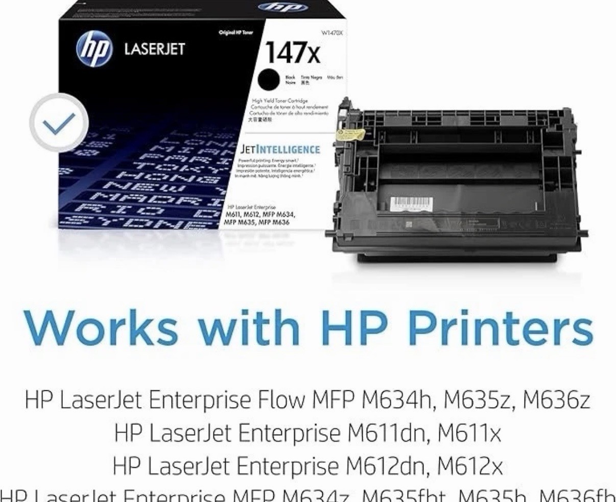 HP 147X High Yield Black Original LaserJet Toner Cartridge
