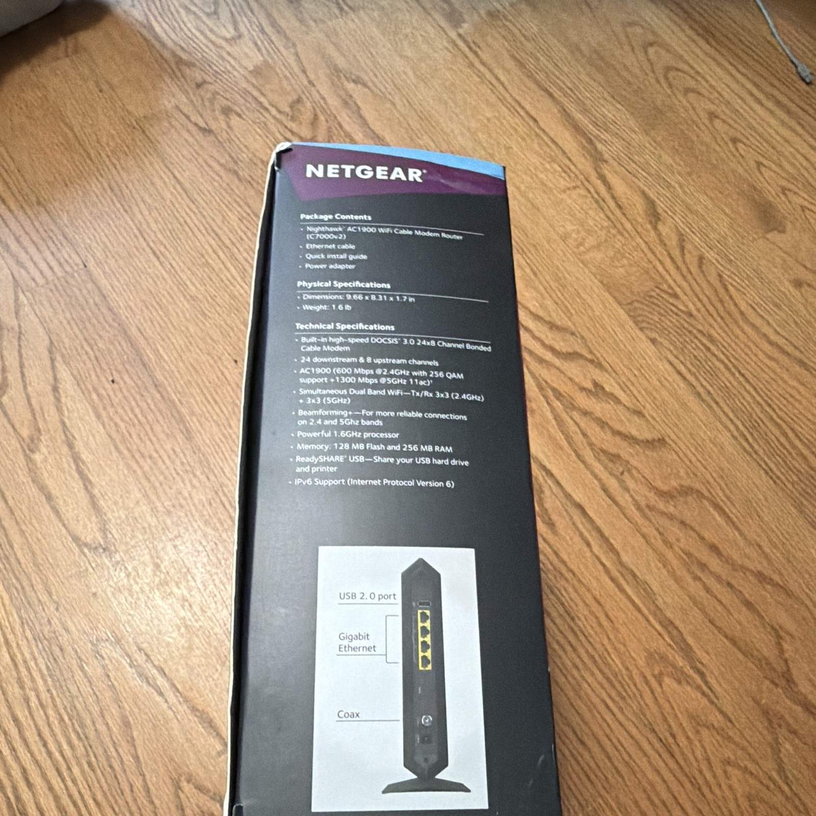 NETGEAR Nighthawk AC1900 DOCSIS 3.0 Cable Modem Router, 4-Port C7000-100NAS