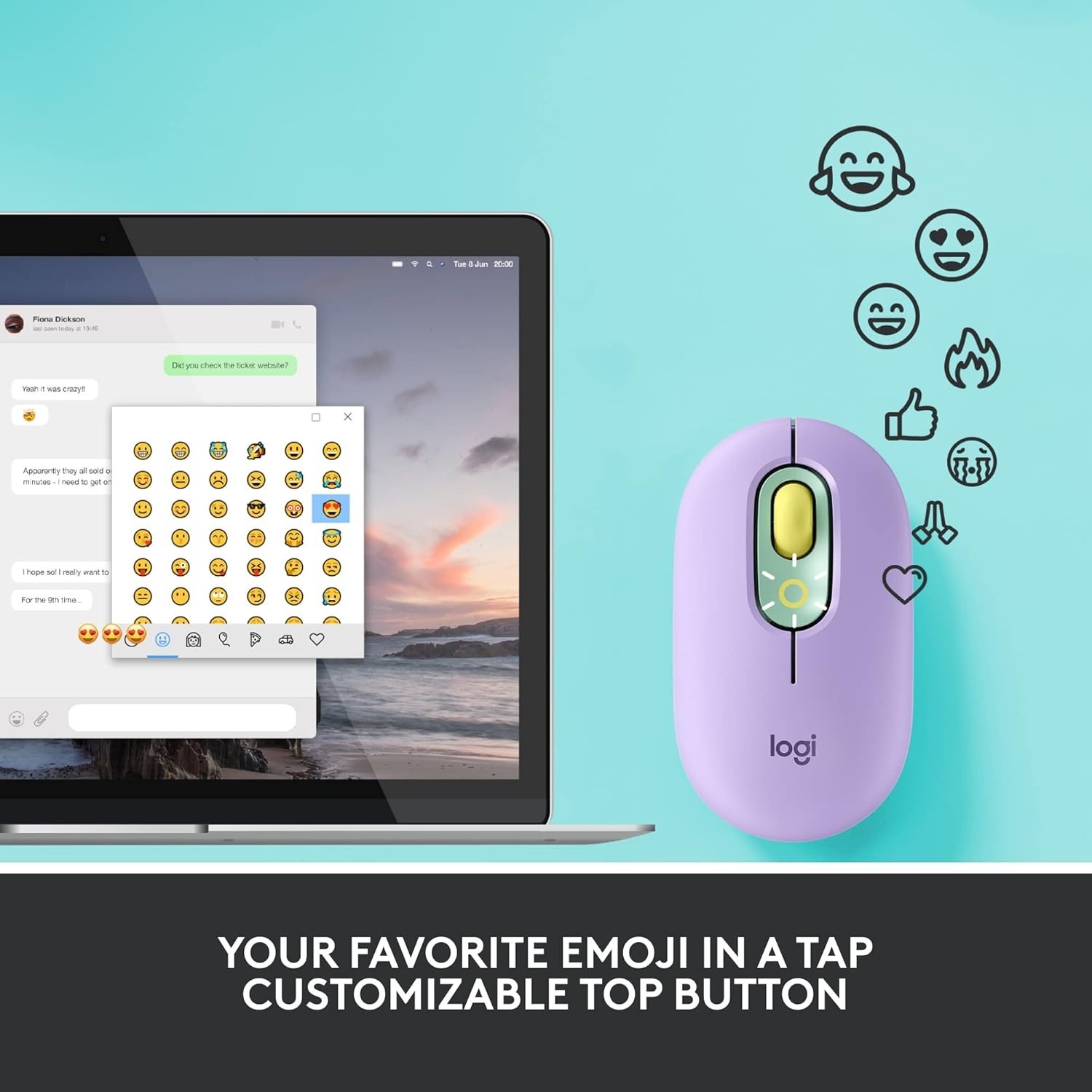POP Compact Wireless Mouse – Daydream Mint