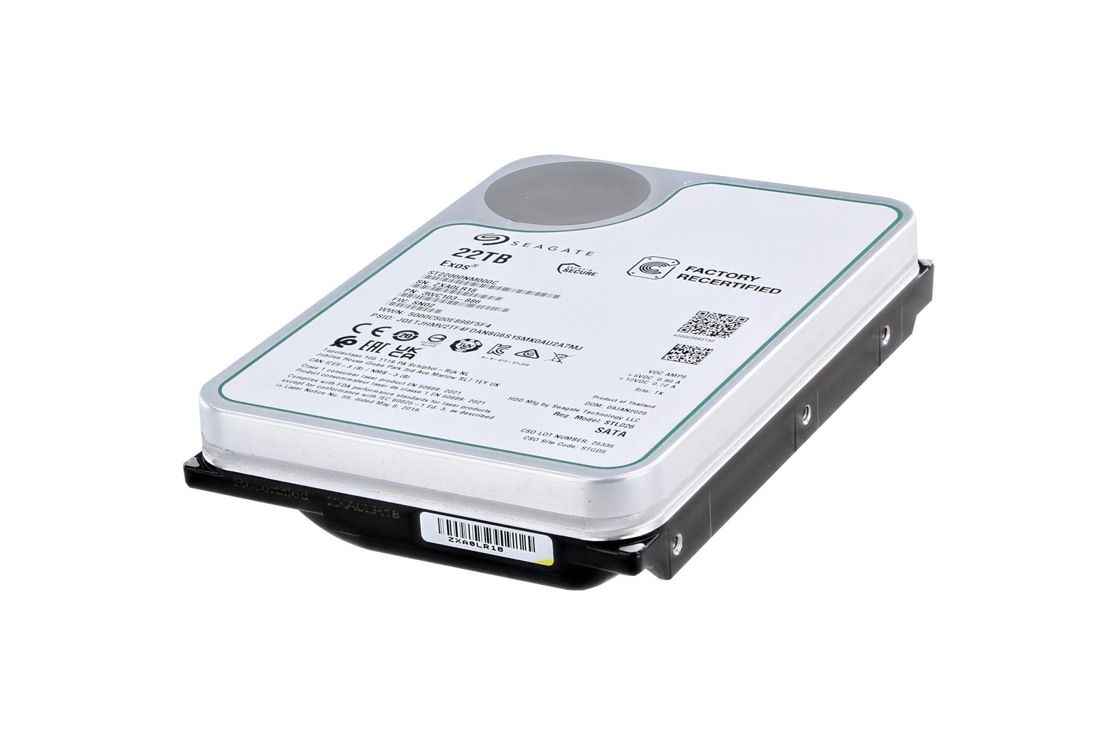 Seagate 22TB SATA 7.2k 3.5″ 6G Recertified HDD ST22000NM000C | 1 Year Warranty