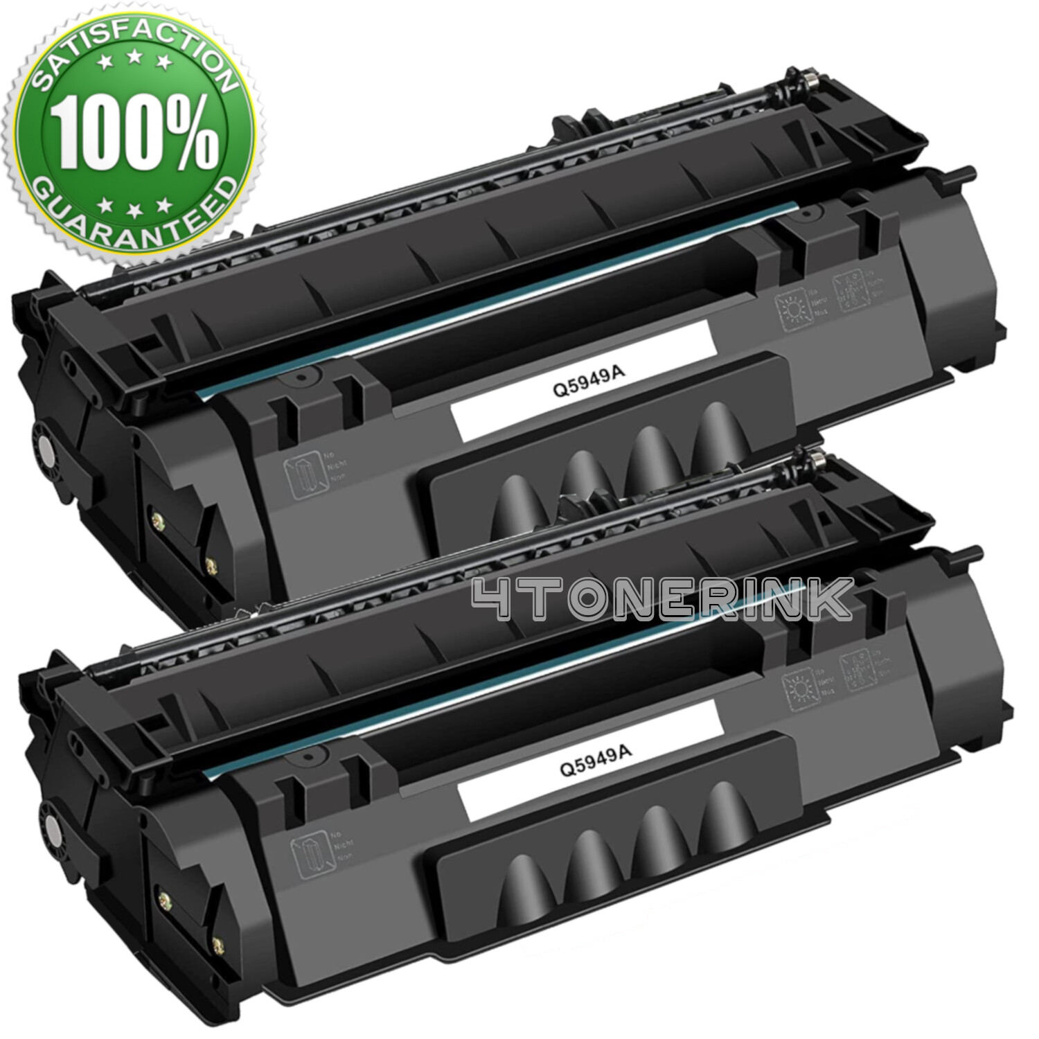 2PK Q5949A 49A Toner Cartridges for HP LaserJet 1160 1320 3390 3392 P2015 M2727
