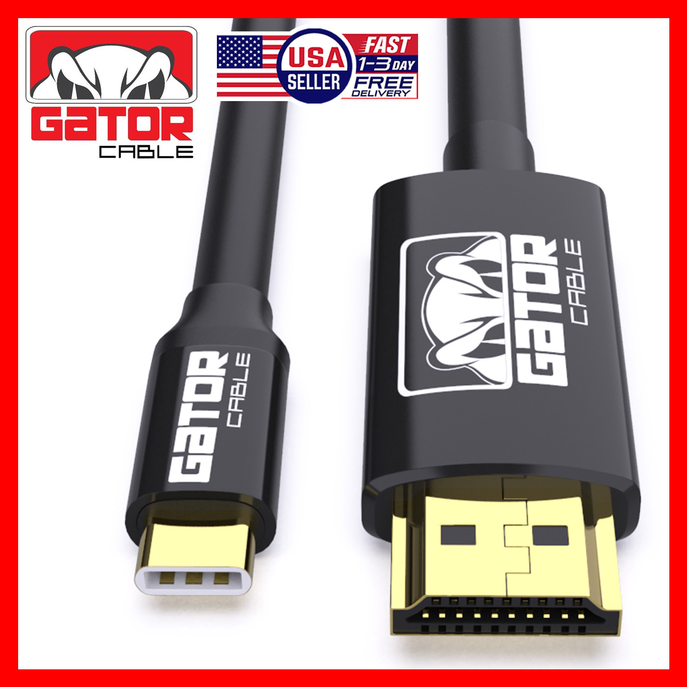 USB-C to HDMI Mirror Cable Adapter 4K HDTV For iPhone 15 16 Pro Max Plus Samsung