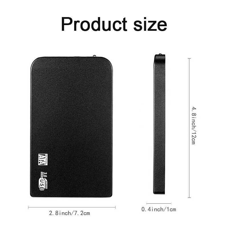 Portable 2.5in 4TB HDD External Hard Drive Enclosure USB 3.0 SATA Disk