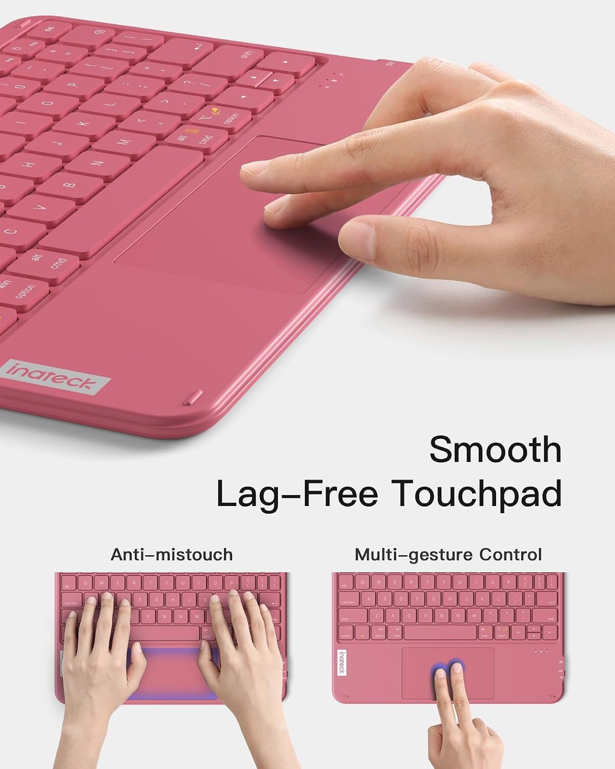 Inateck Bluetooth Keyboard w/ Touchpad Wireless Ultra Slim Multi-Device KB01105