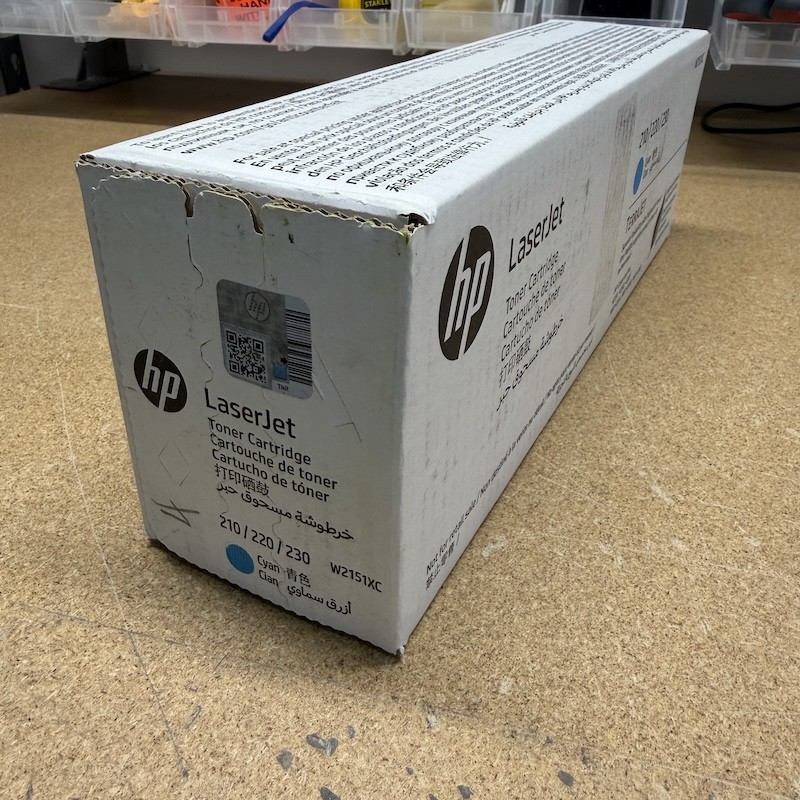 Genuine HP W2151XC Cyan High-Yield Toner – NEW SEALED