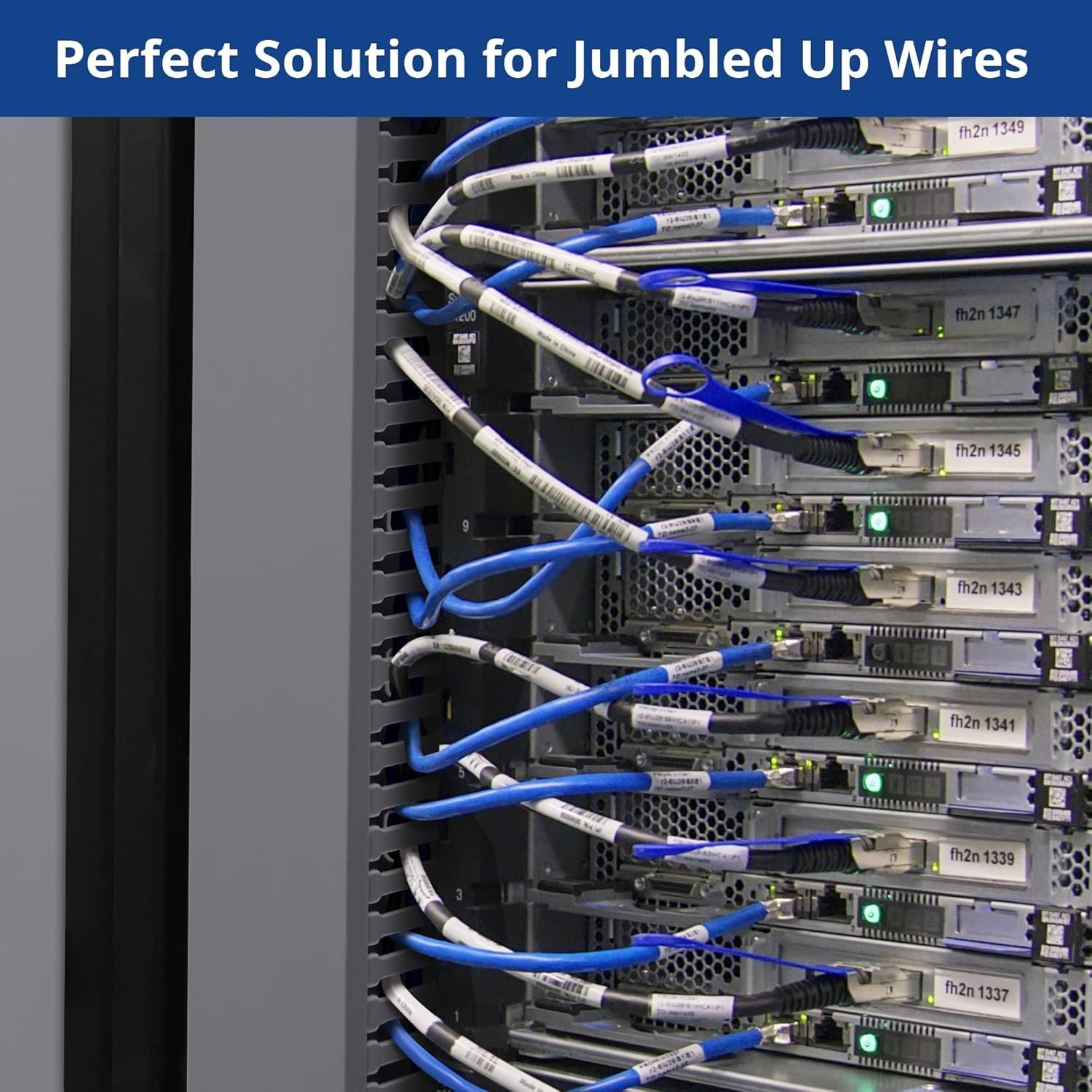2x2in Rack Cable Management 6.6FT PVC Raceway Kit, Open Slot Wire Duct, Grey