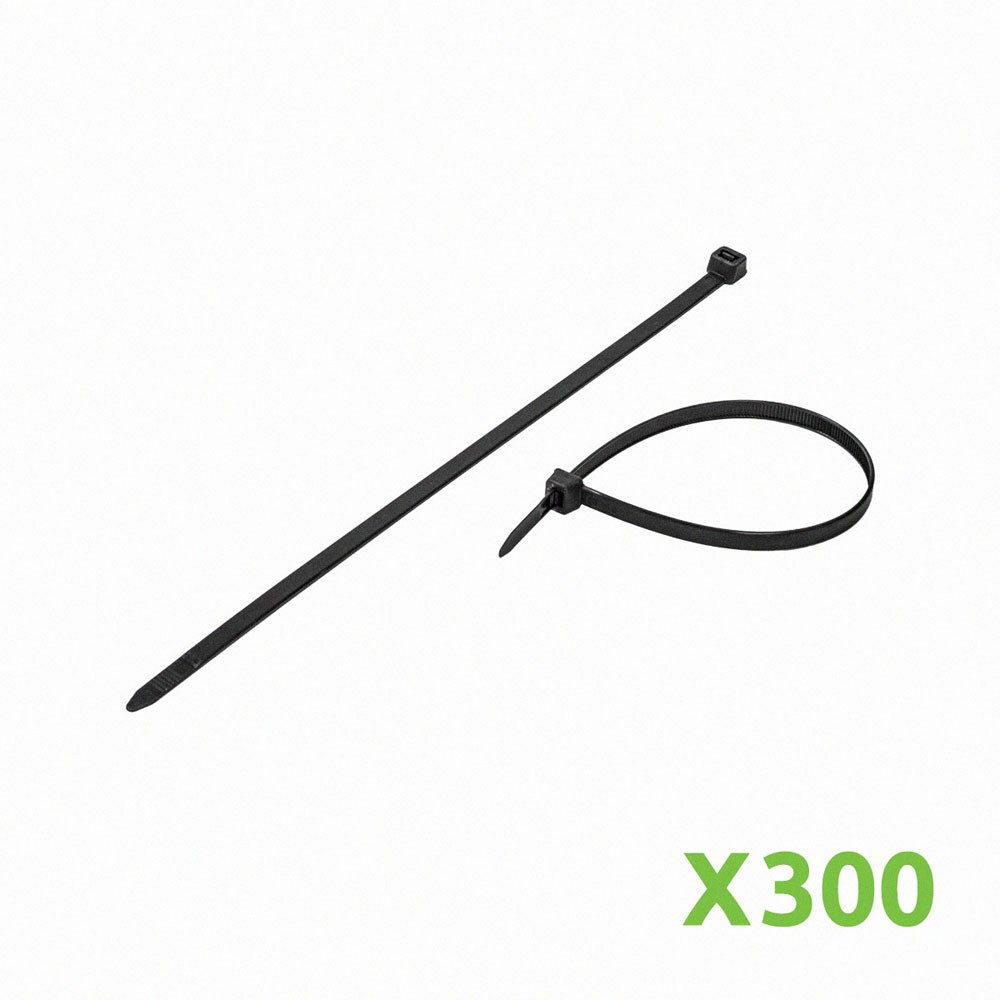 12 Inch Nylon UV Resistant Cable Wire Zip Tie 120 lbs Black 300 Pack Lot Pcs Qty