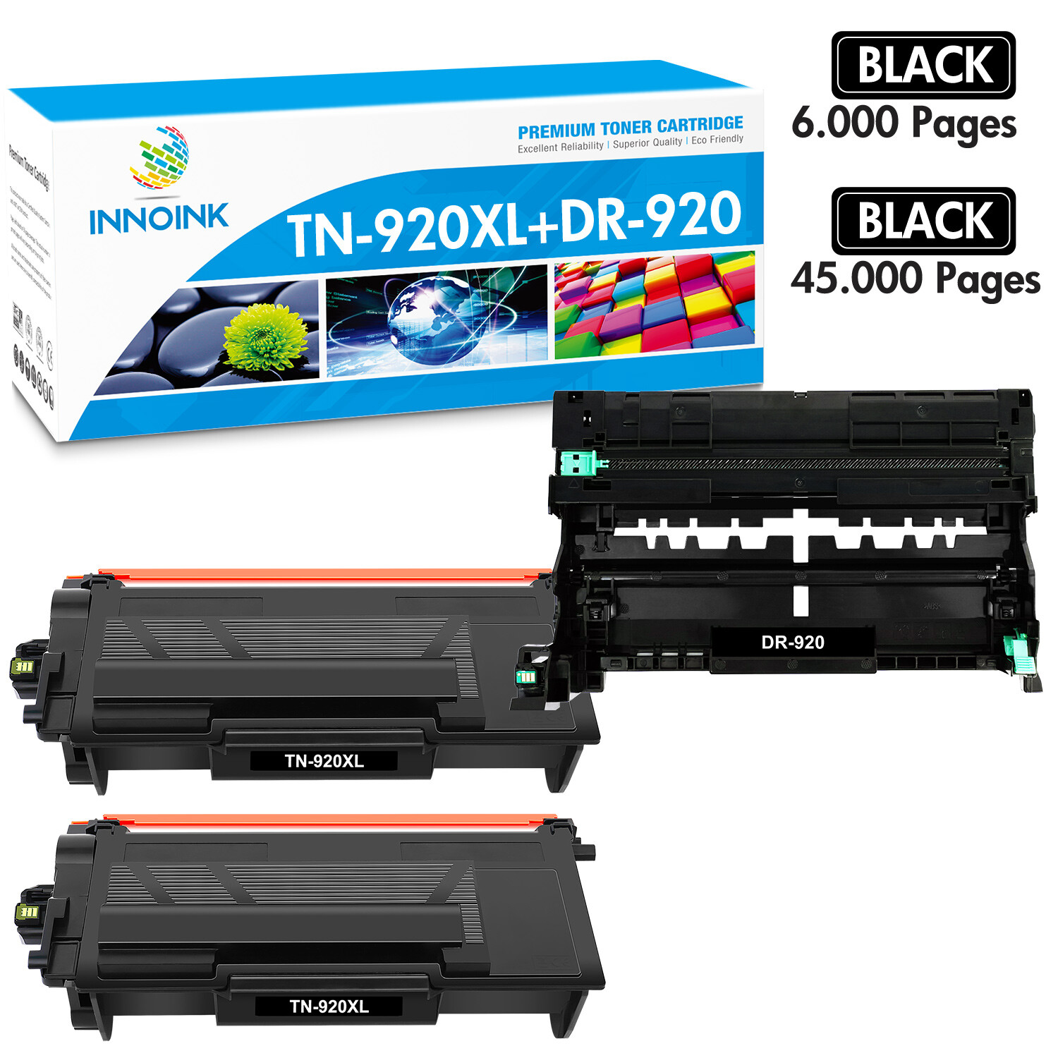 Compatible with Brother TN920XL DR920 Toner Cartridge & Drum Unit for HL-L5210DW
