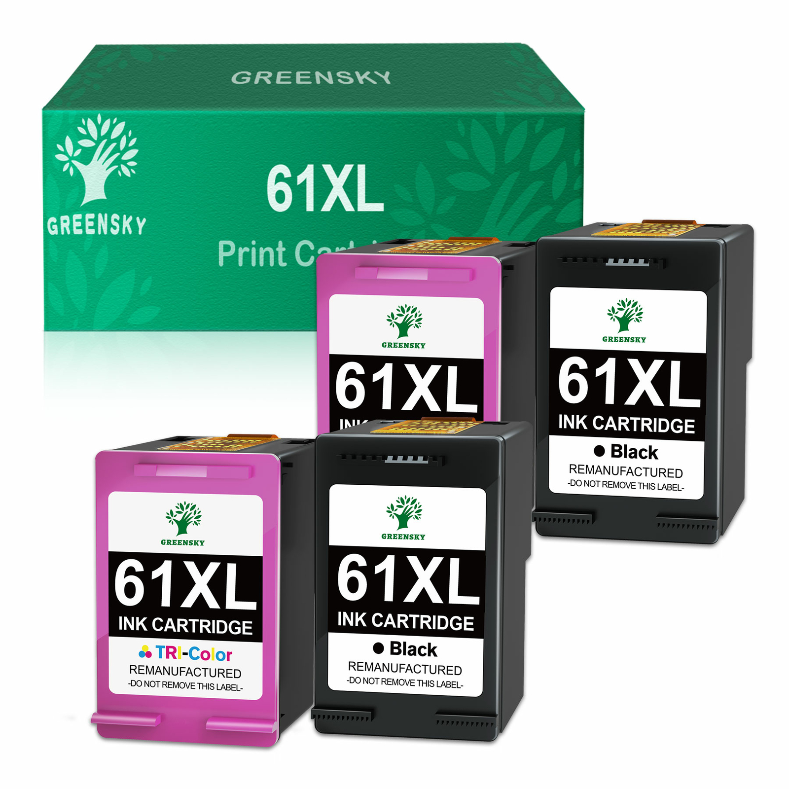 4 PK for HP 61 XL Ink Cartridge Combo CH563WN CH564WN Black & Color 61XL