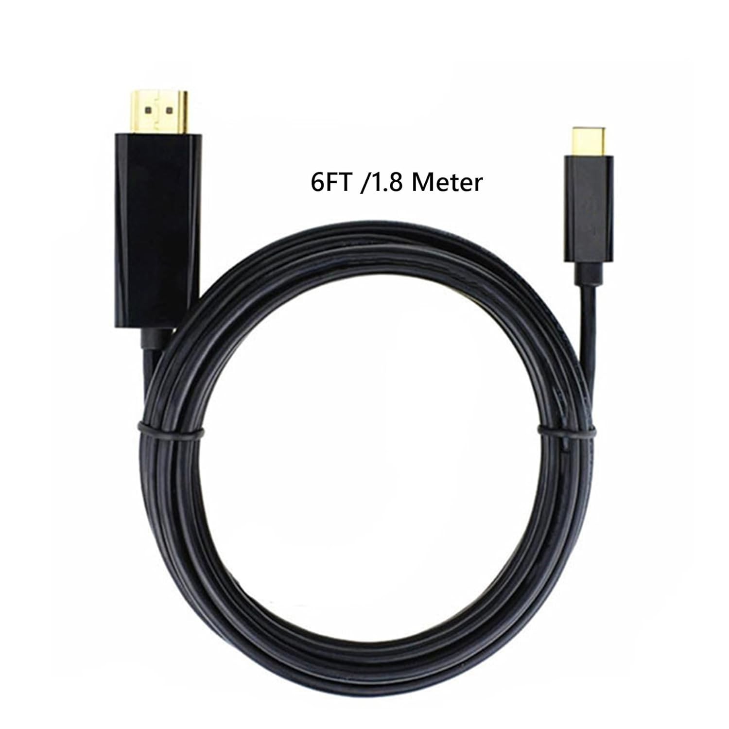Type C to HDMI Cable Adapter USB-C Converter Cord HDTV 6Ft for MacBook Samsung